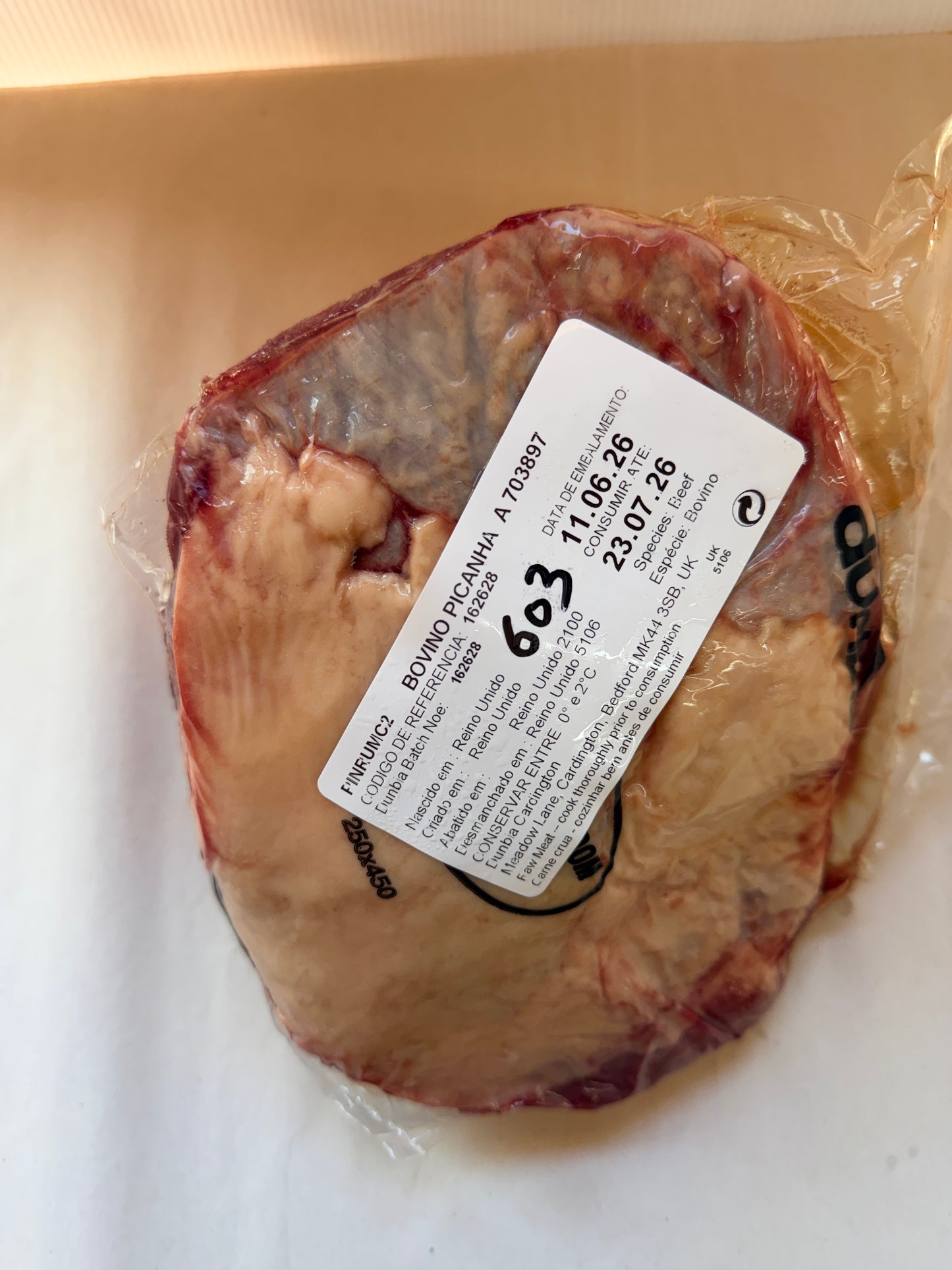 Picanha UK Piece 603 1.131 @£19.97 /KG