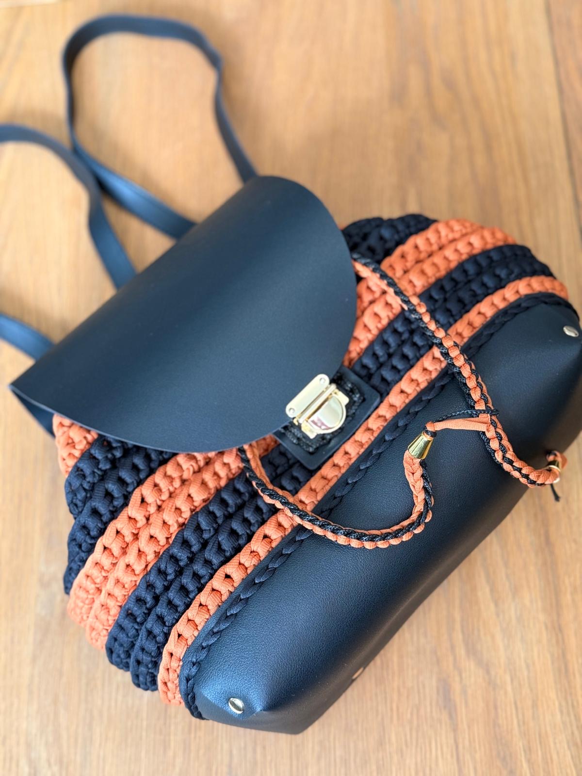Crochet Rucksack Hand Made in the U.K. by Kenia - KPhasion 🇧🇷