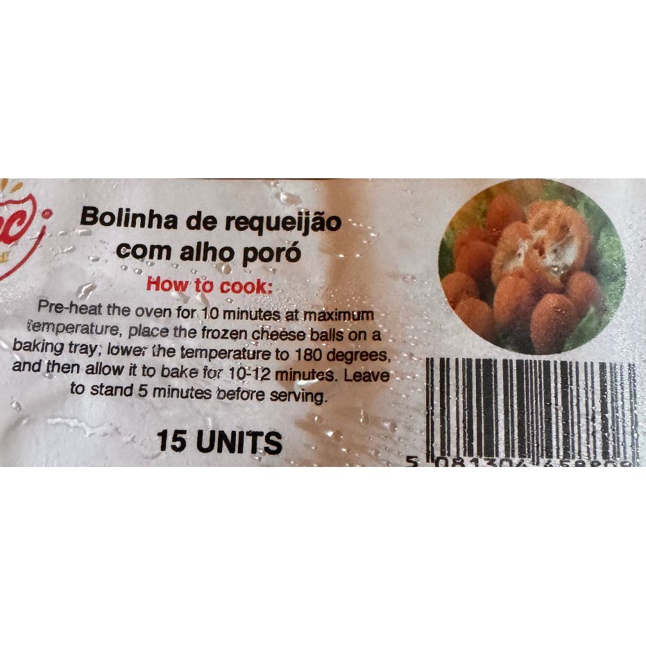 Ze’s Bolinha de Queijo Requeijao com alho poro. From Ze. De PDQ. 50 units