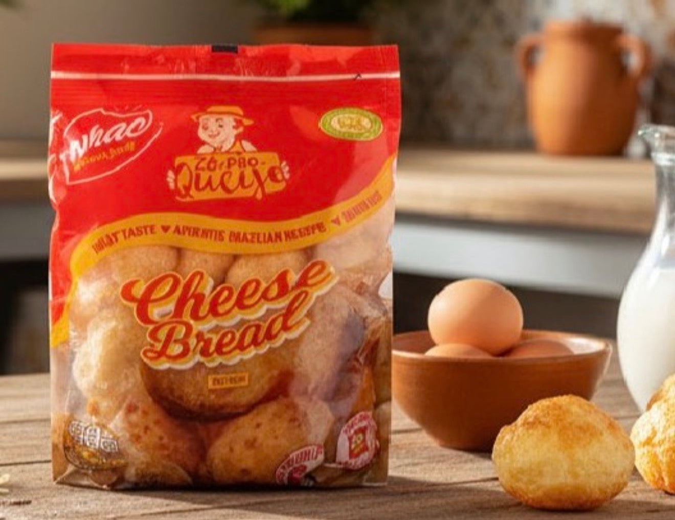 Pão de Queijo - Bolinhas de Pão de Queijo Tradicionais Brasileiras (60) da Ze! - Embalagem Congelada 1,5 kg