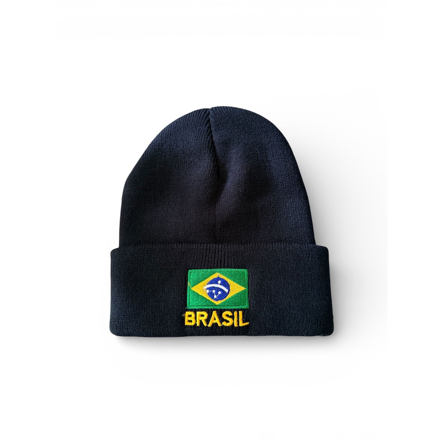 Beanie Hat - Embroidered Logo Brazil Black