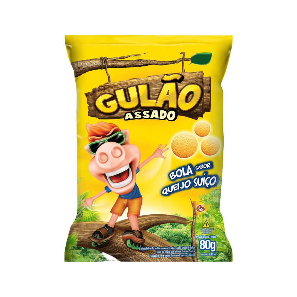 Gulozitos Gulao Assado Bola sabor Queijo Suico 80g