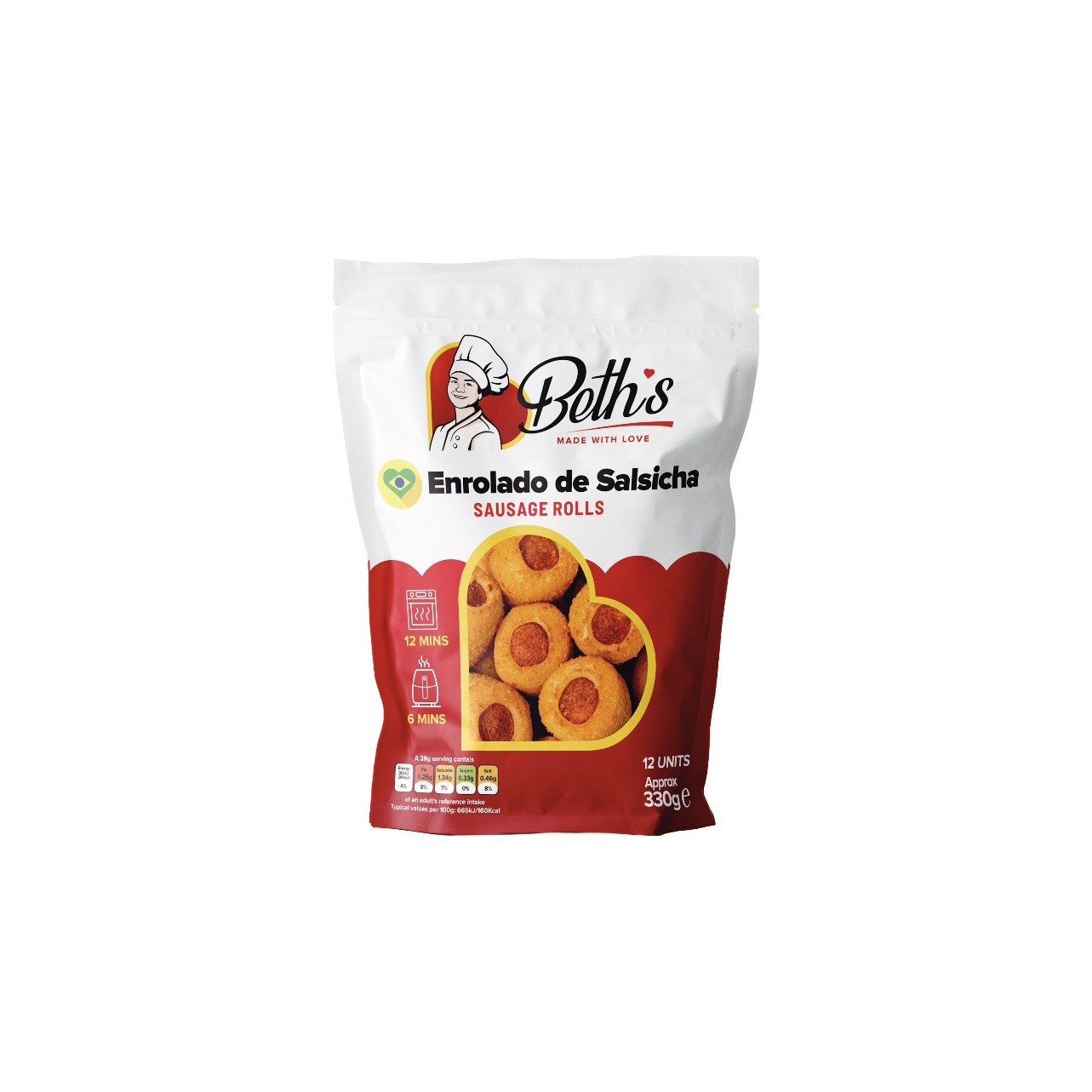 Beth's Enrolado de Salsicha Sausage Roll (12 units)