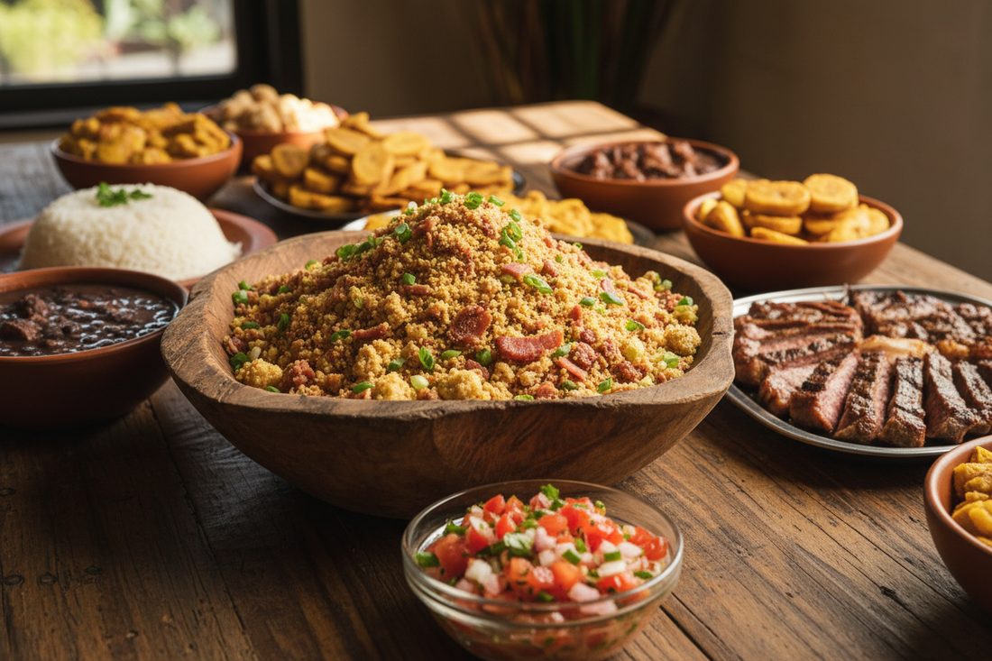 Farofa! The essential Brazilian side dish….which you can also make yourself! 🇧🇷❤️🇧🇷