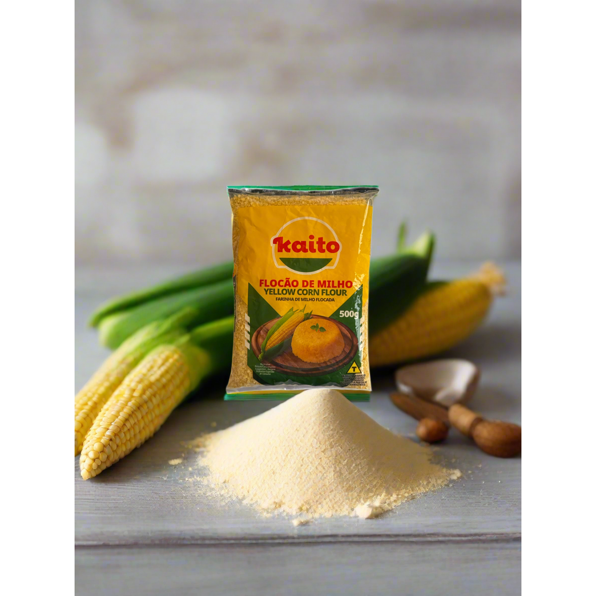 Flocao De Milho Kaito Yellow Corn Flour 500g