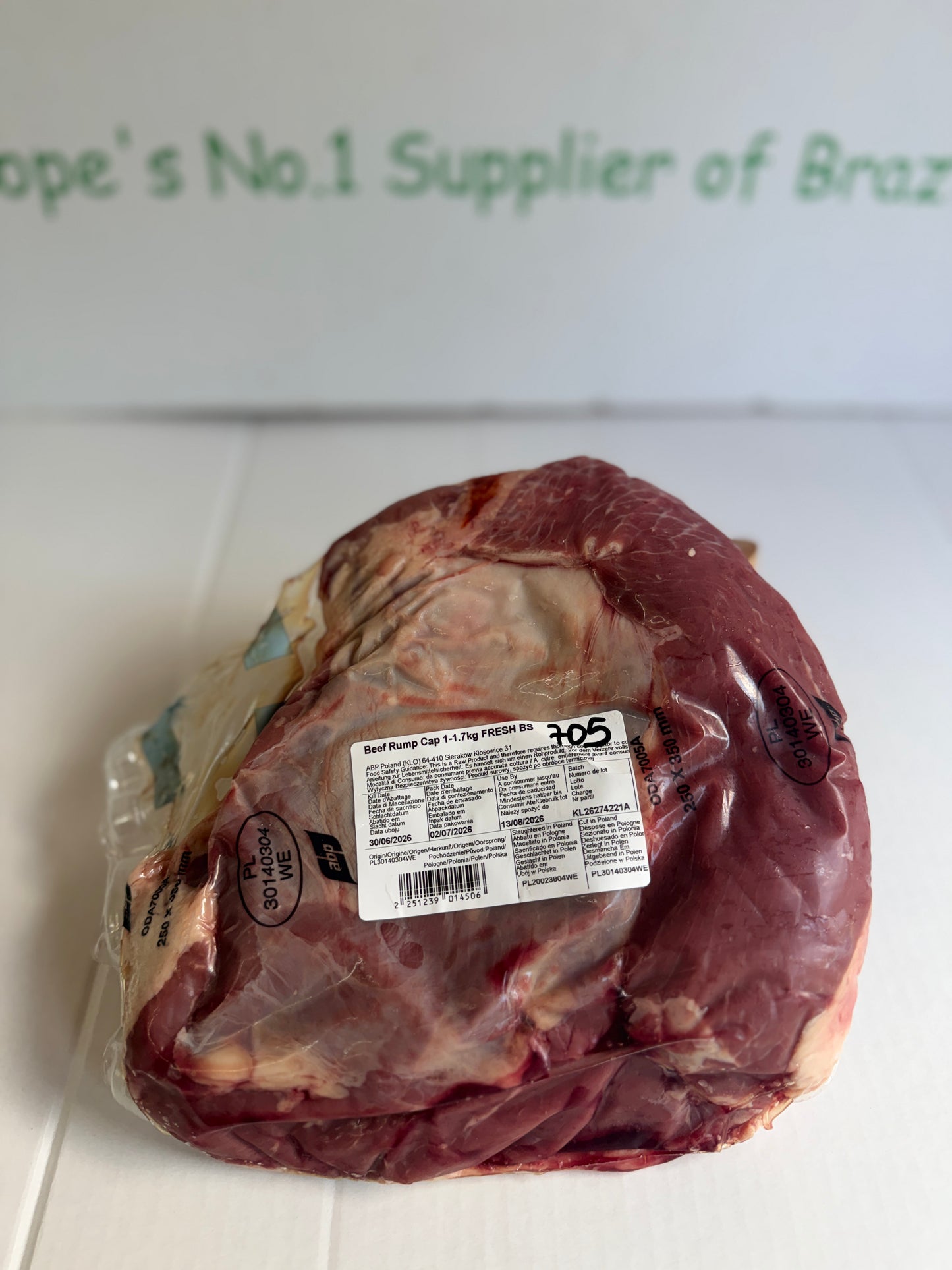 Picanha (From Blue Smoke Farms) Piece 705 1.478 @£20.47 /KG
