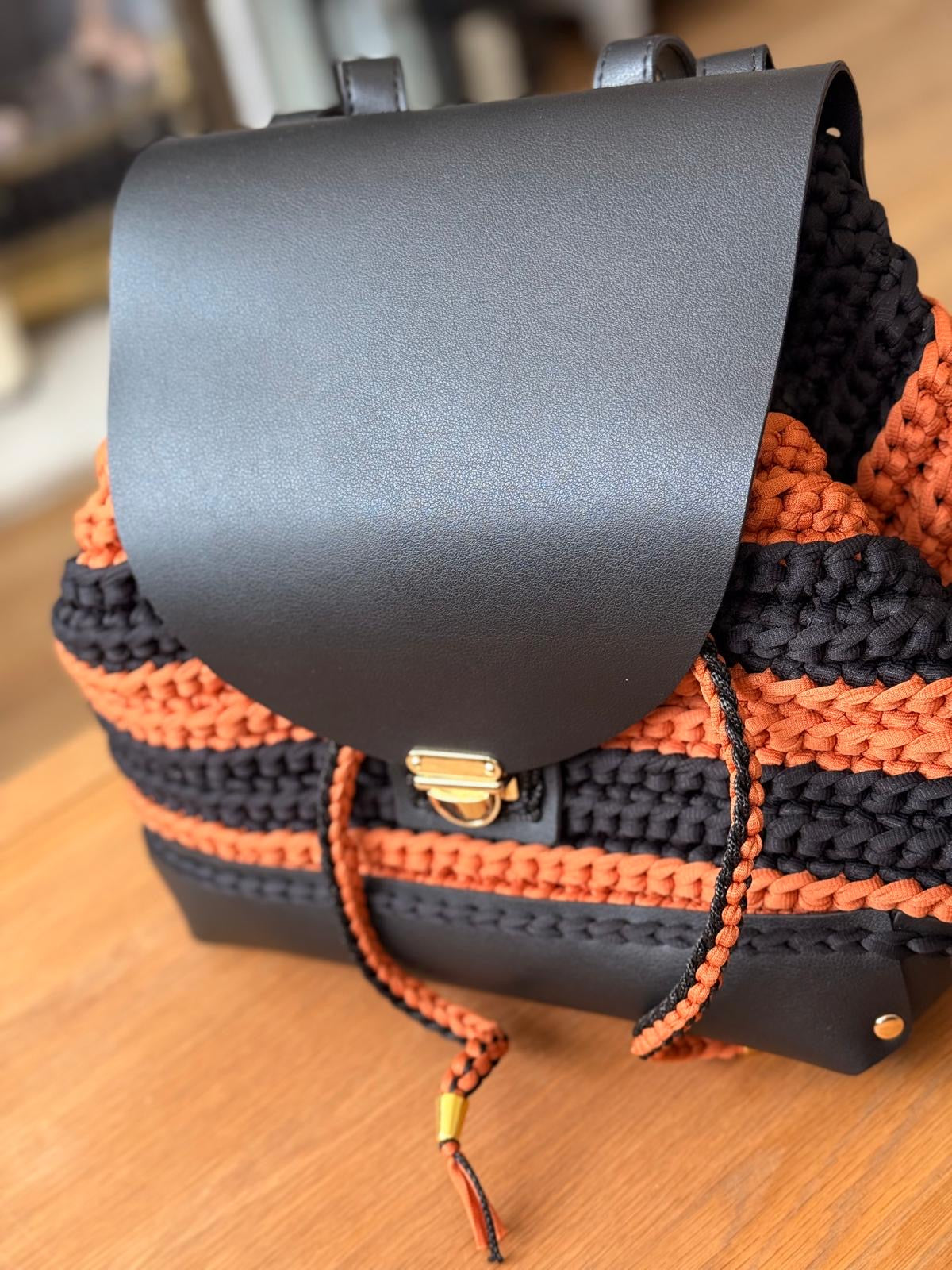 Crochet Rucksack Hand Made in the U.K. by Kenia - KPhasion 🇧🇷