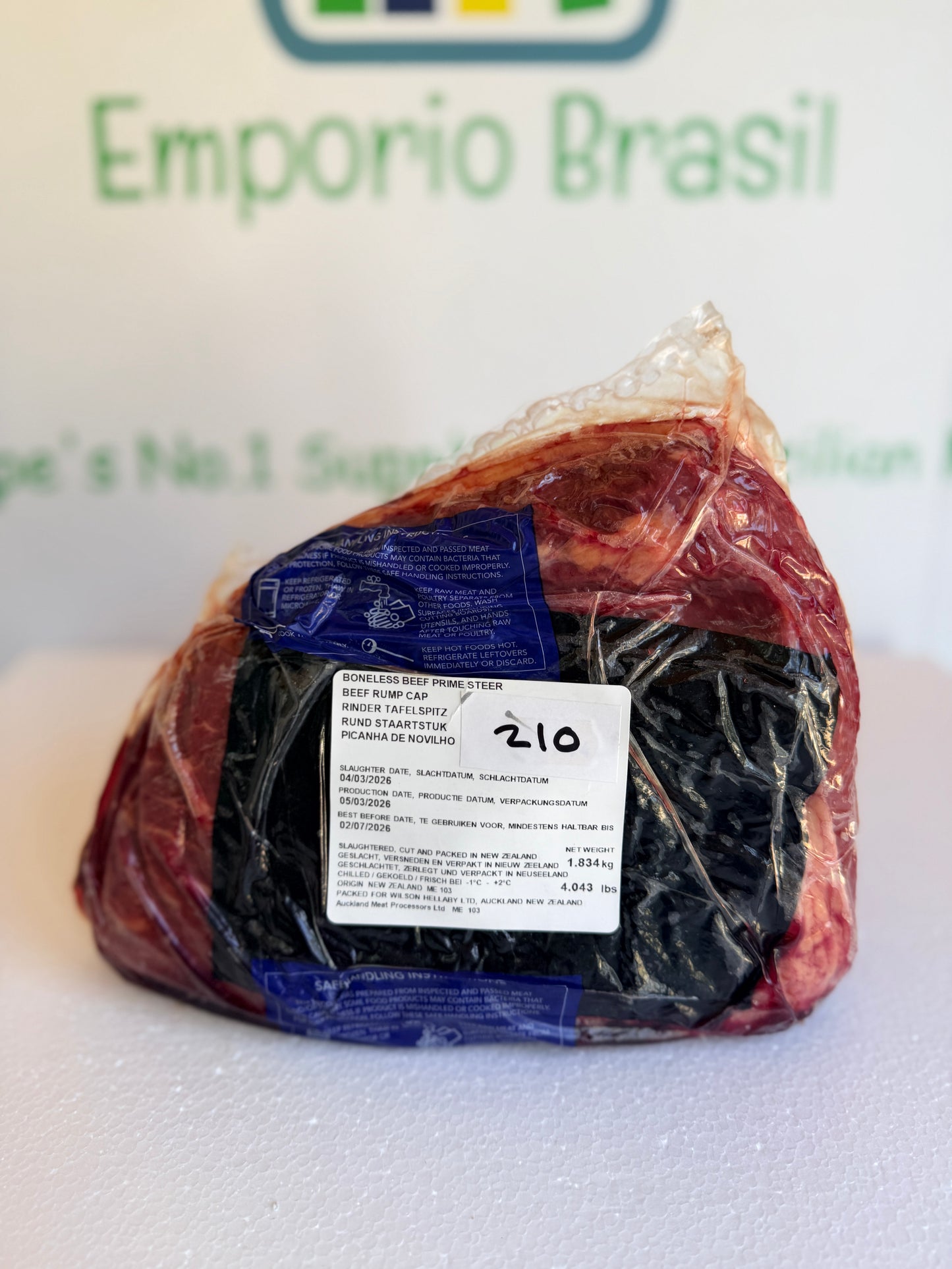 Picanha (NZ) Piece 210 1.834 @£20.47 /KG
