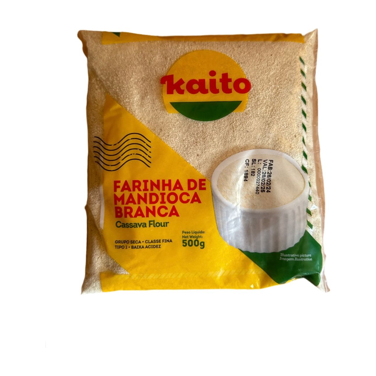 Farinha de Mandioca Branca  500g- Kaito