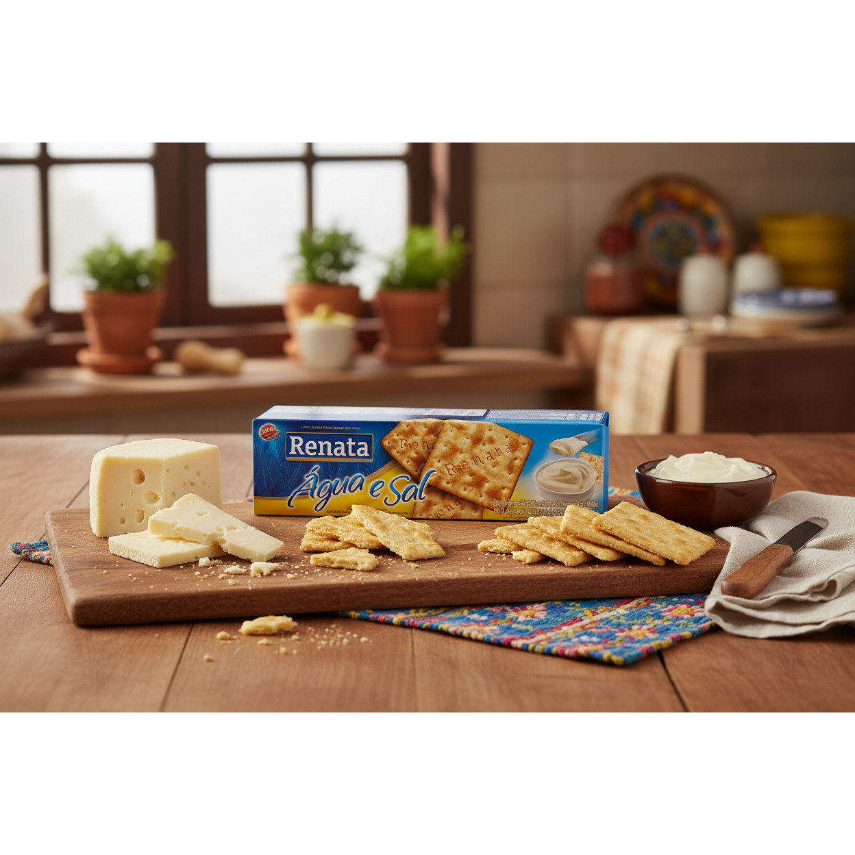 Biscoito Agua e Sal  - Salted water biscuits 200gr - Renata