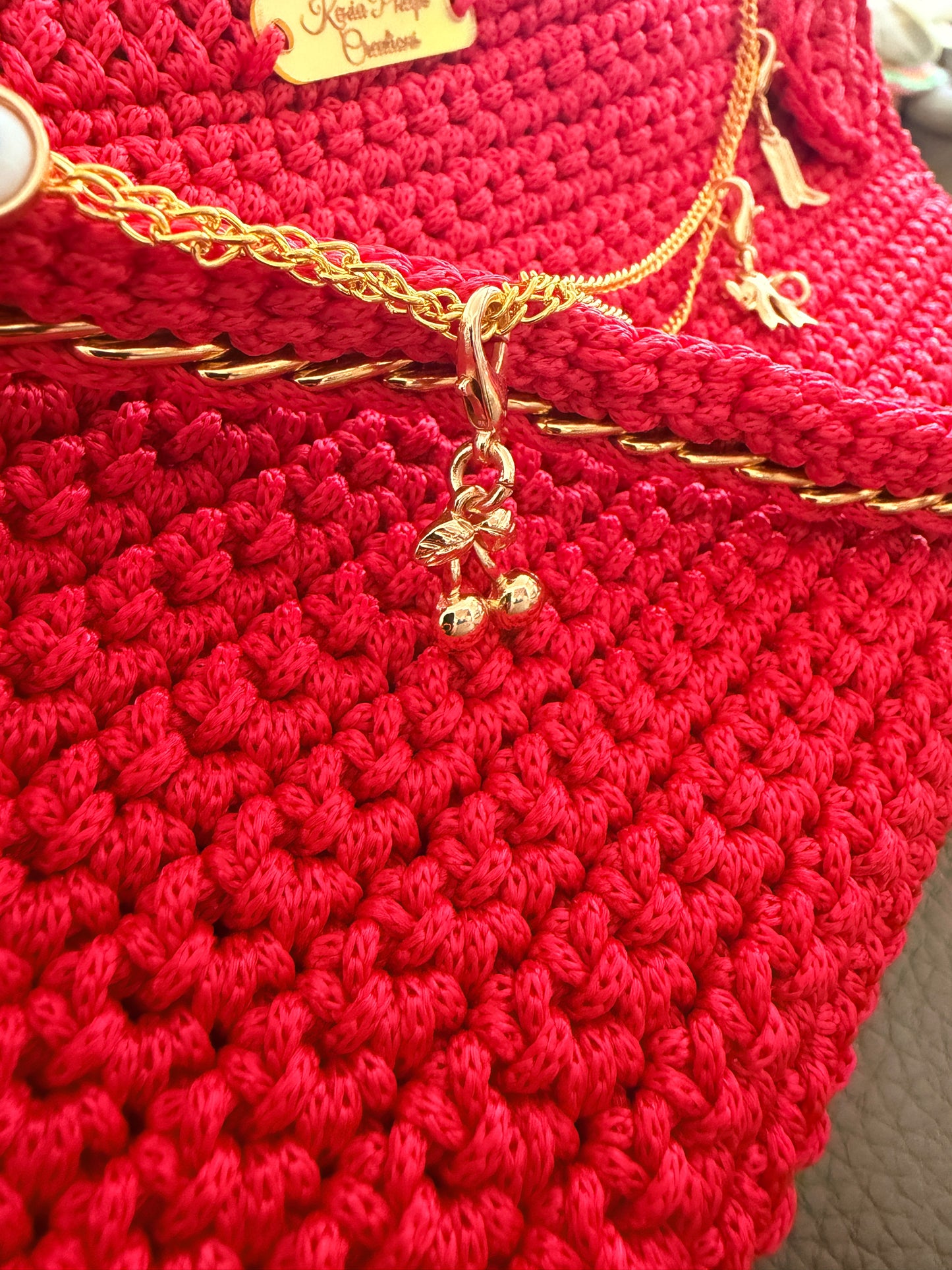 Crochet Designer Hand Bag  - (Premier Collection) Hand Made in the U.K. by Kenia - KPhasion 🇧🇷❤️🇧🇷