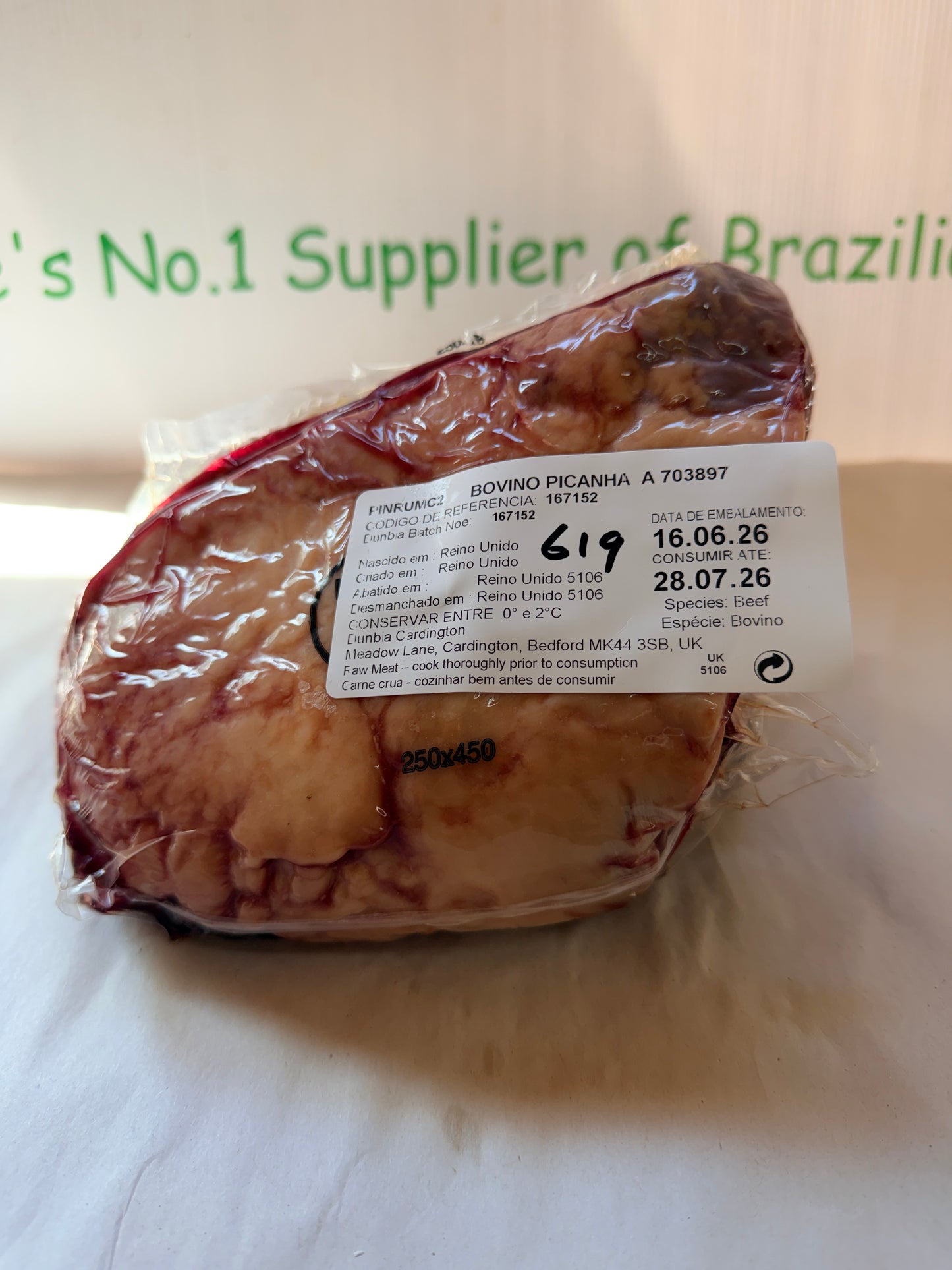 Picanha UK Piece 619 1.021 @£19.97 /KG