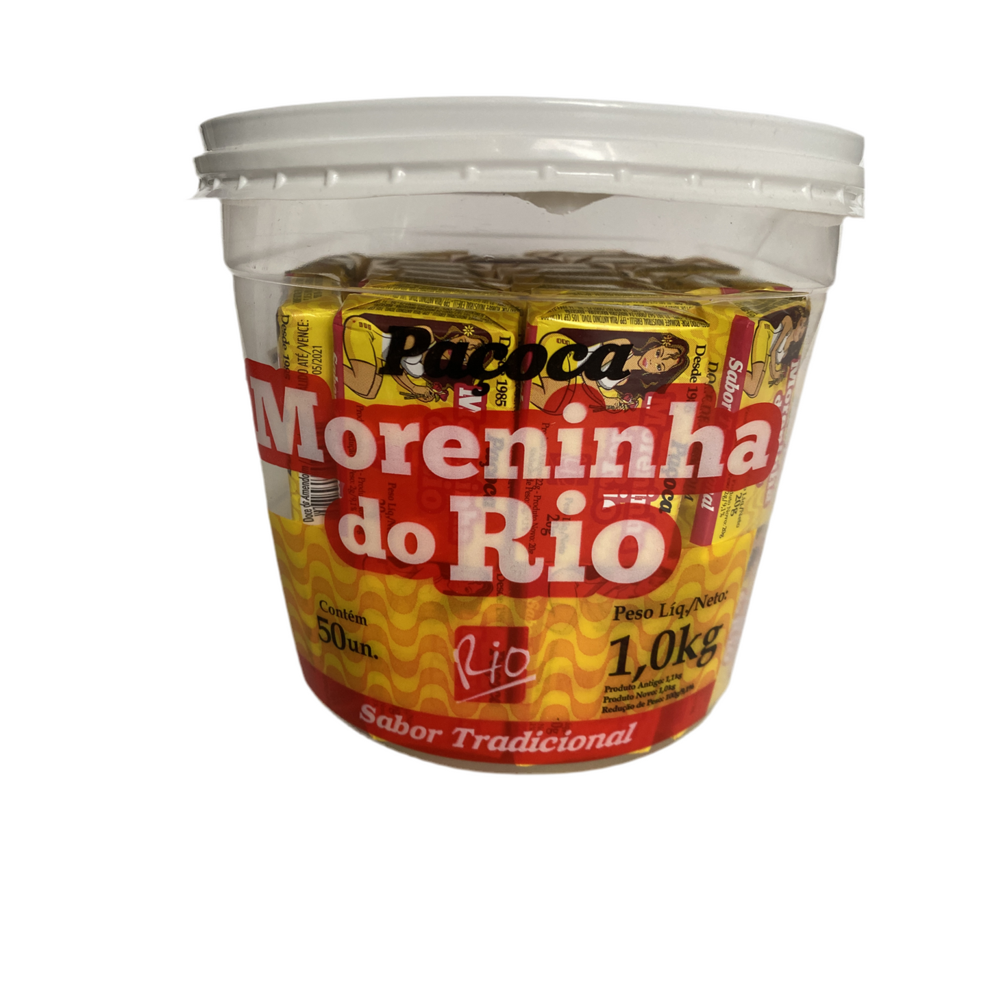 Pacoquinha Embrulhada Quadrada  1.0Kg Moreninha do Rio