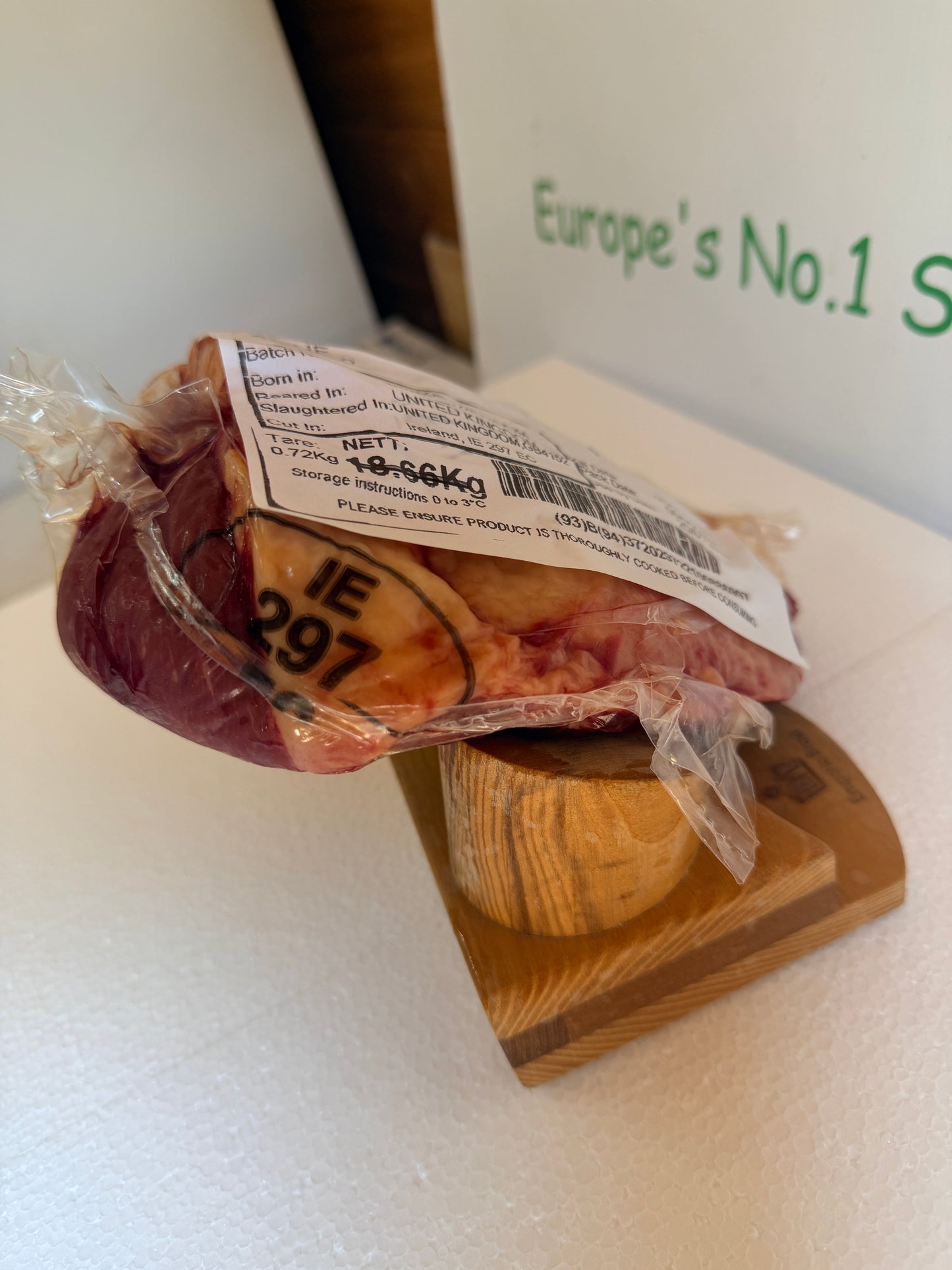 Picanha Irish (Euro Farm)  Piece 111 0.848 @£19.97 /KG