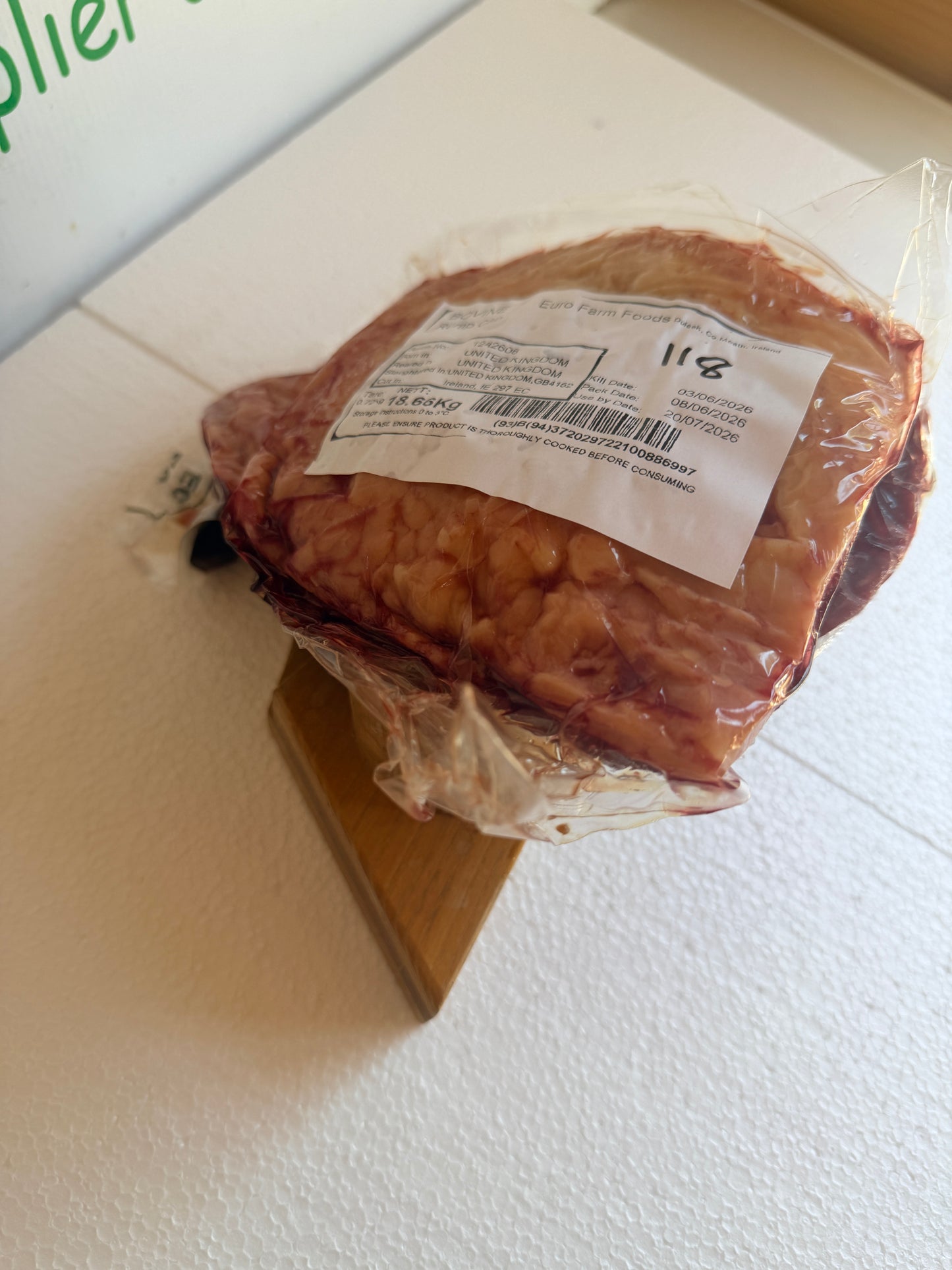 Picanha Irish (Euro Farm)  Piece 118 0.818 @£19.97 /KG