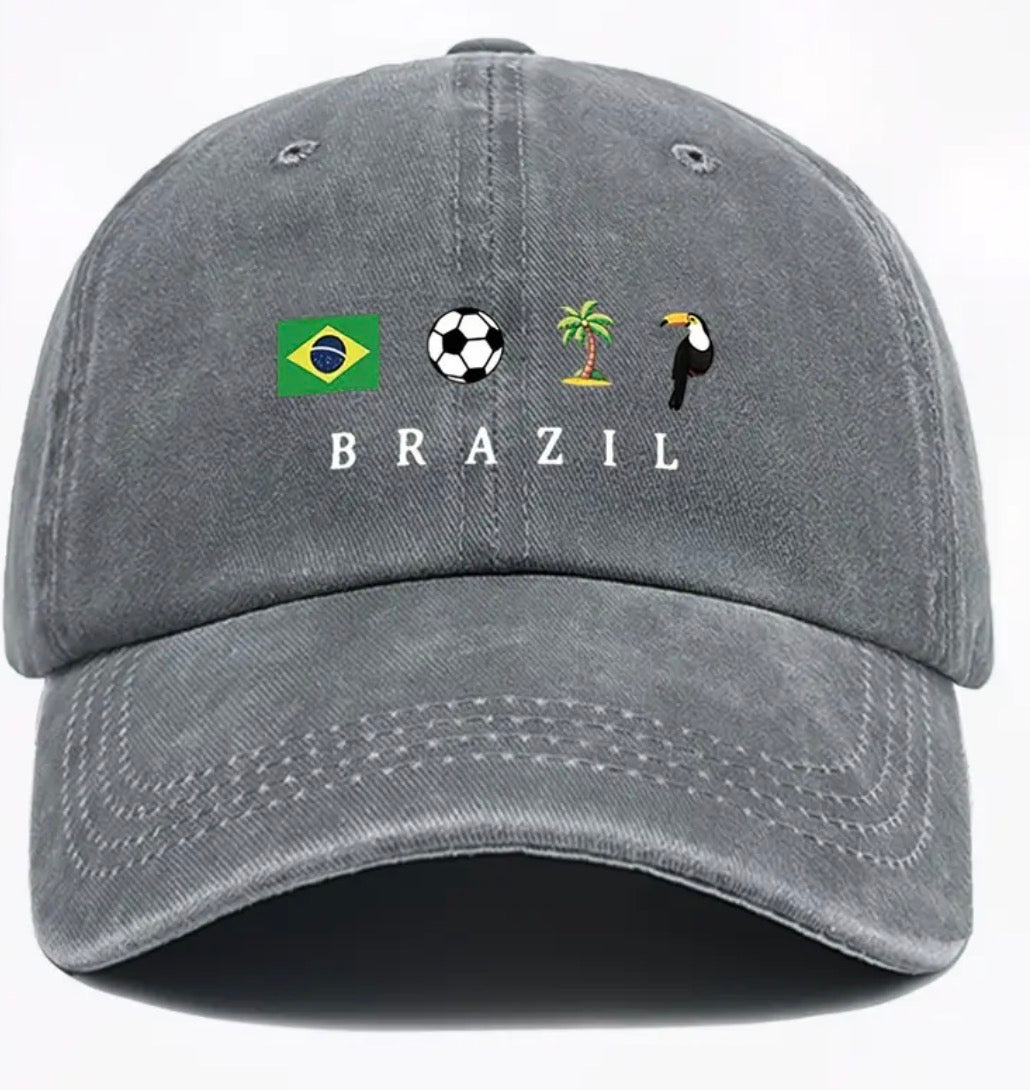 Brazil Cap Grey - Brazilian Logo design