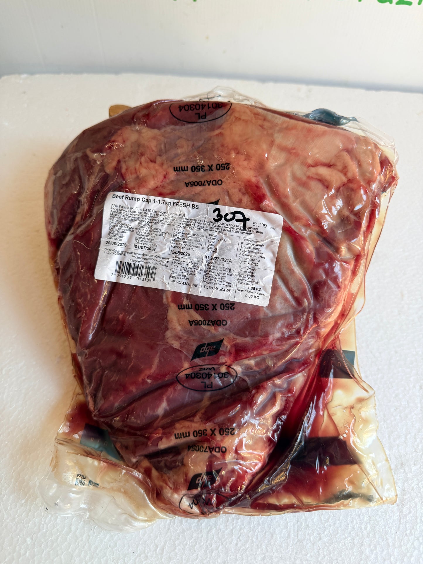 Picanha (From Blue Smoke Farms) Piece 307 1.366 @ £20.47 /KG