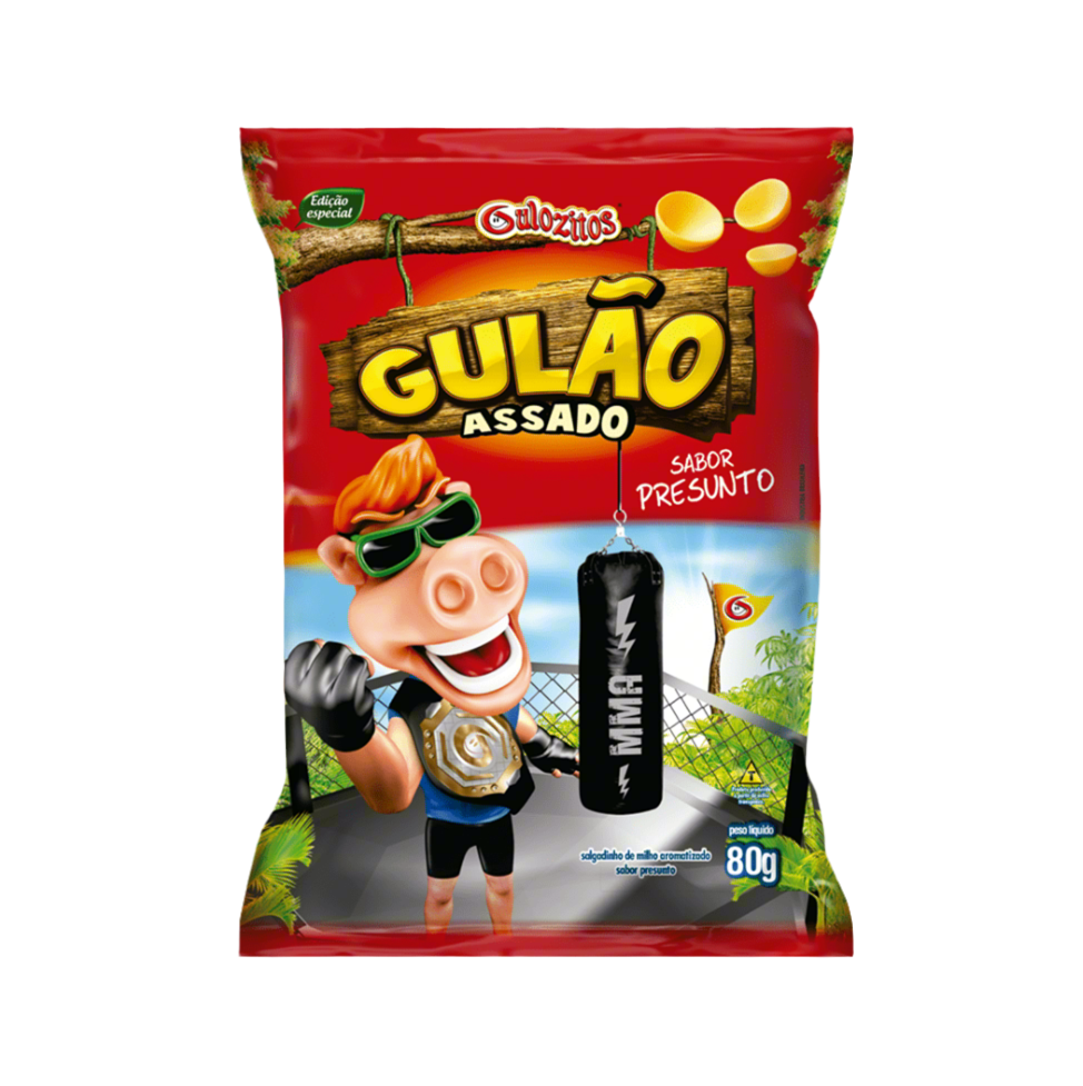 Gulozitos Gulao Assado Bola sabor Presunto 80g