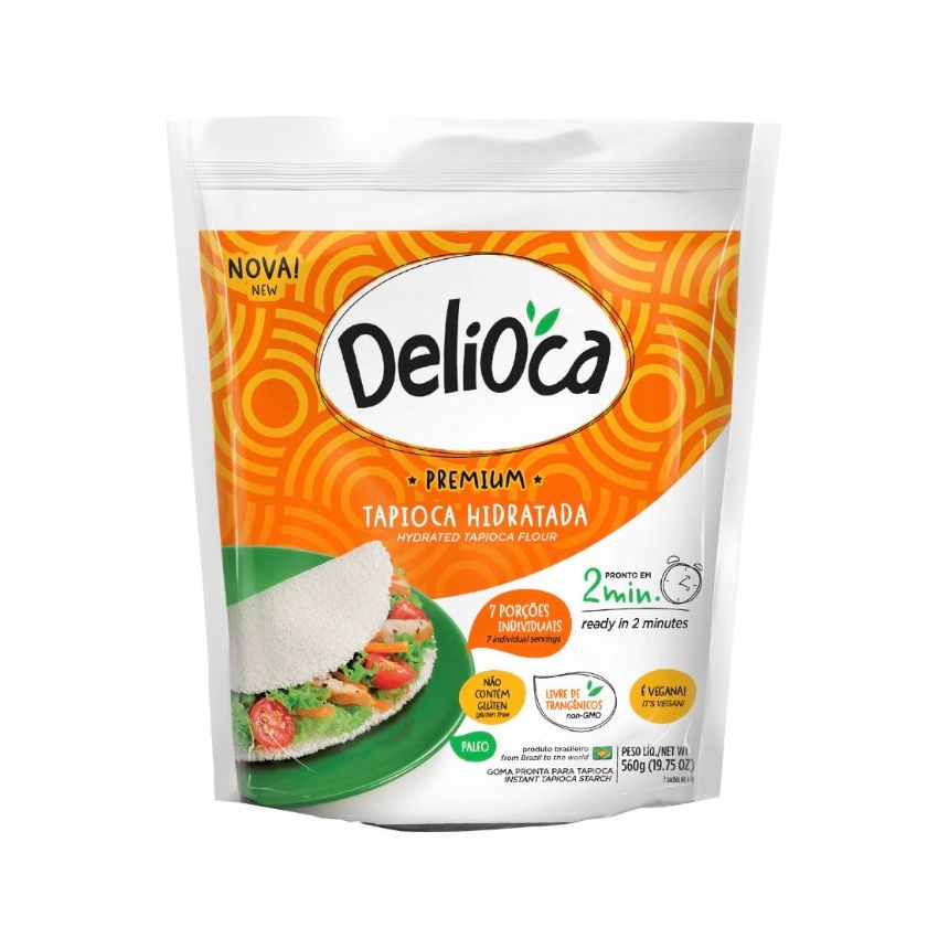 Da Terrinha Tapioca 7 Porções (Delioca style) Hydrated Tapioca Flour 490g