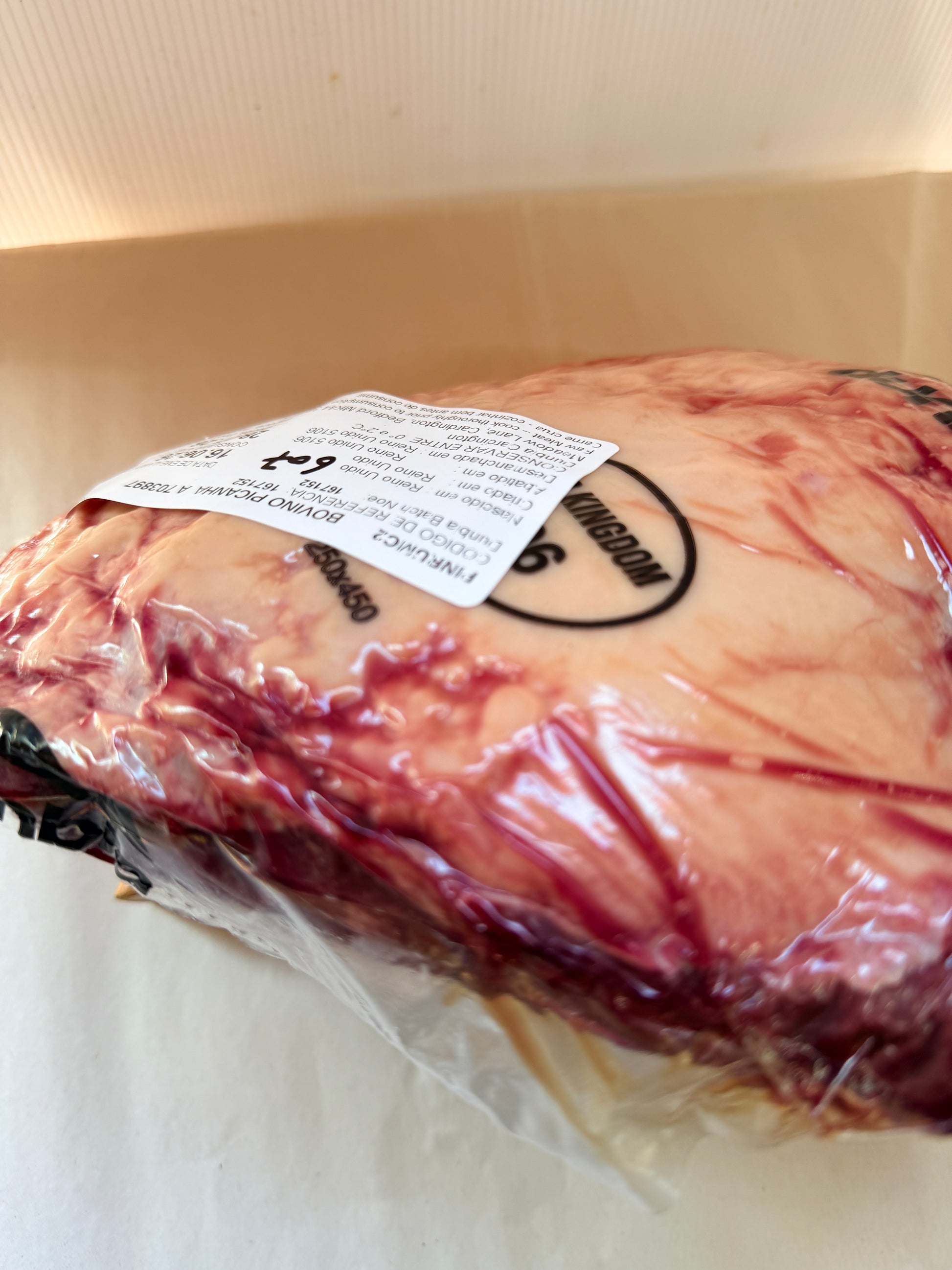 Picanha UK Piece 607 1.446 @£19.97 /KG