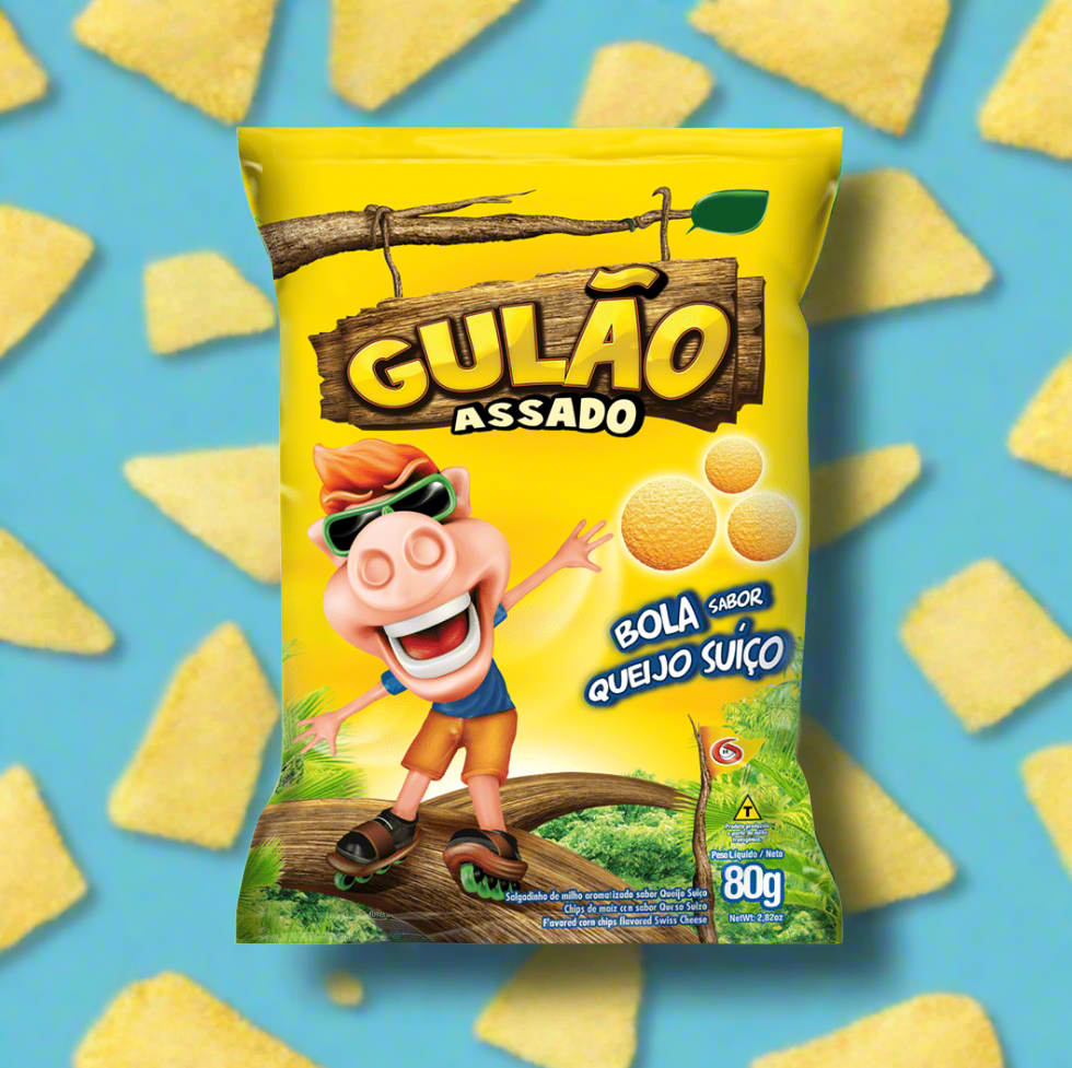 Gulozitos Gulao Assado Bola sabor Queijo Suico 80g