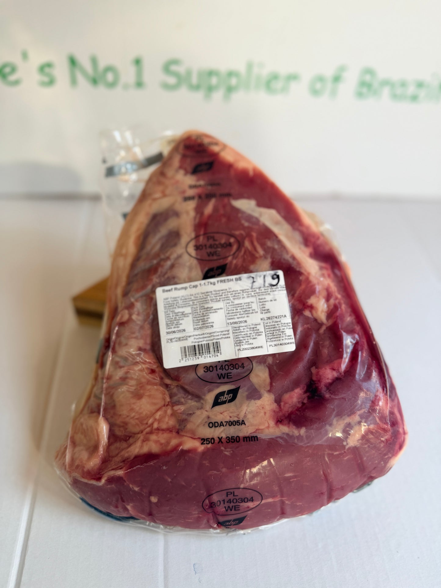 Picanha (From Blue Smoke Farms) Piece 719 1.498 @£20.47 /KG