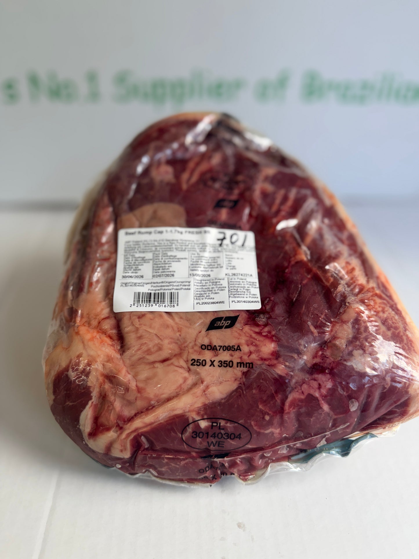 Picanha (From Blue Smoke Farms) Piece 701 1.678 @£20.47 /KG
