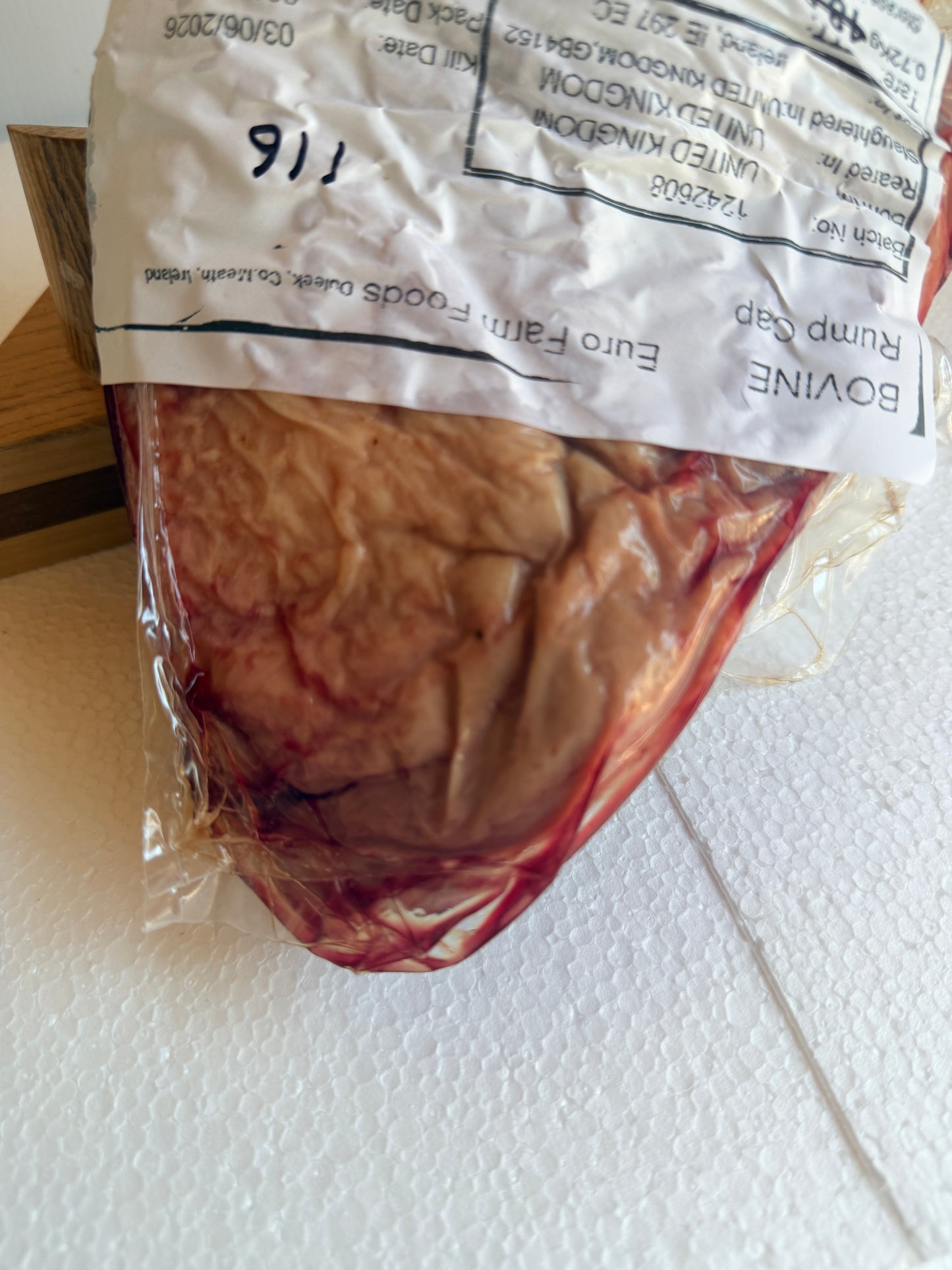 Picanha Irish (Euro Farm)  Piece 115 0.741 @£19.97 /KG