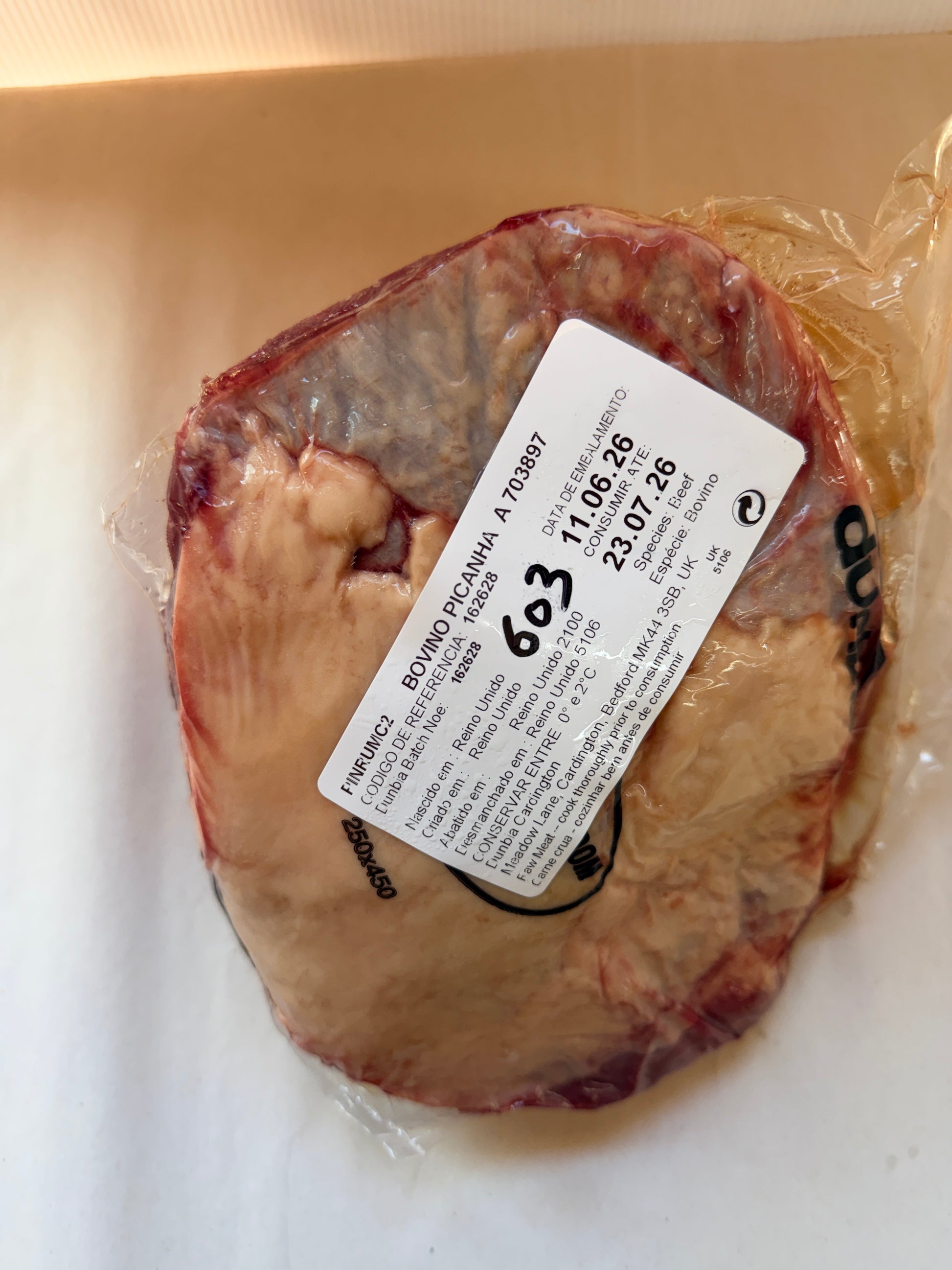 Picanha UK Piece 603 1.131 @£19.97 /KG