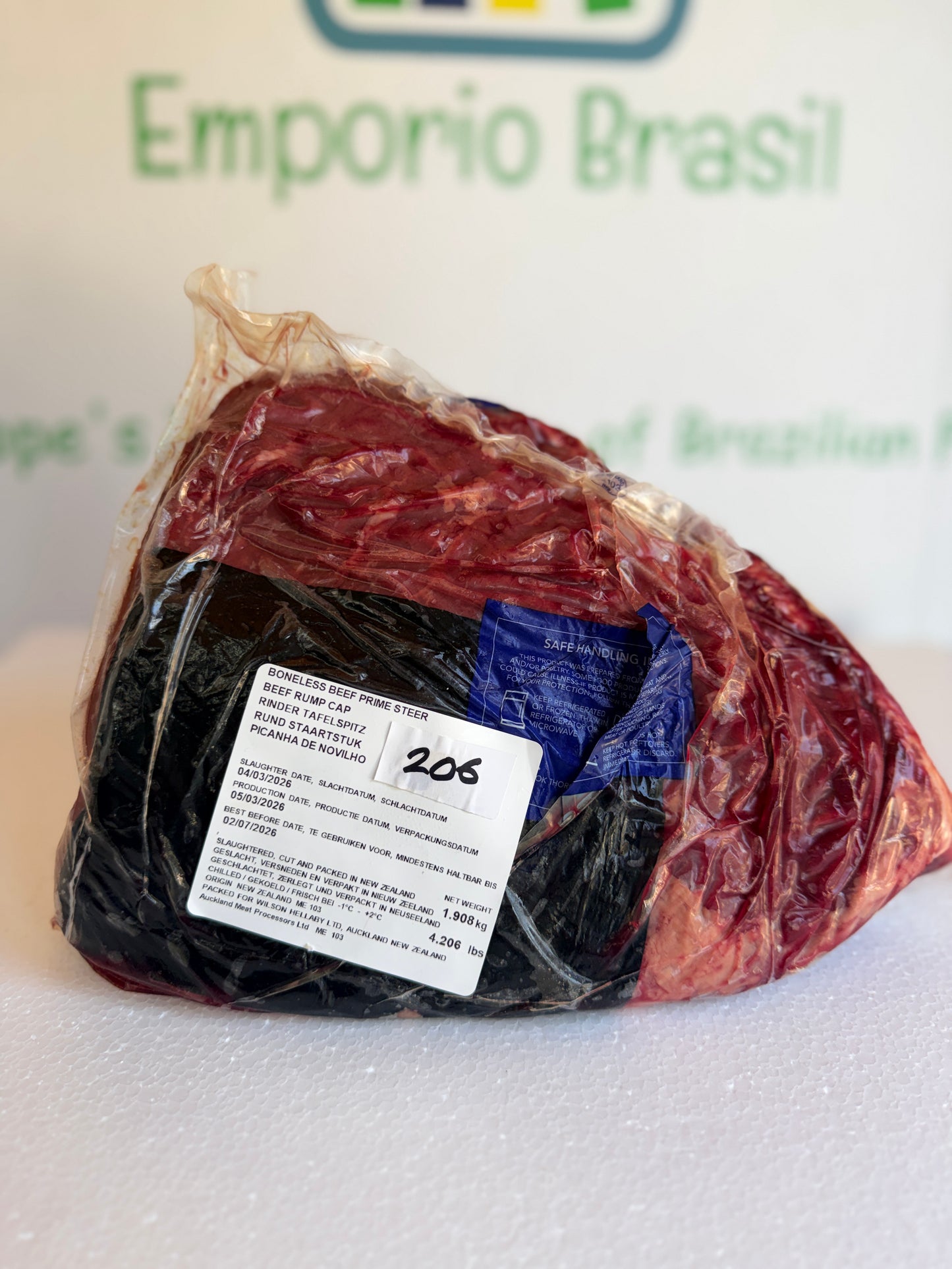 Picanha (NZ) Piece 206 1.908 @£20.47 /KG