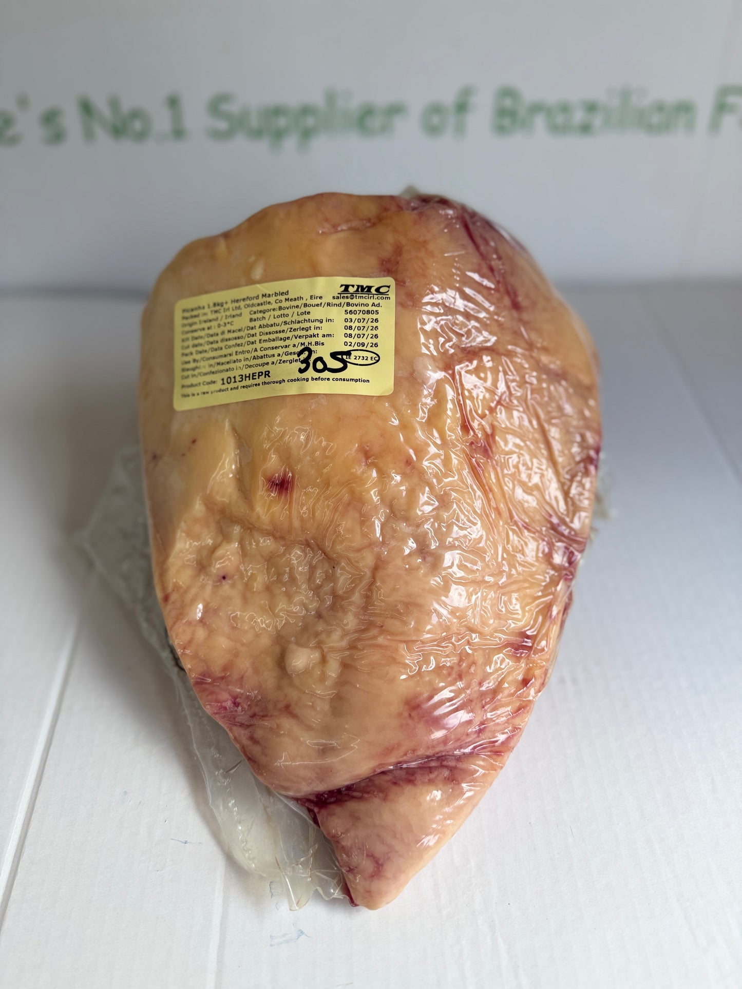 Irlanda Picanha (Amazing Fat / Meat profile) (TMC Hereford Prime) Piece 305 2.134 @£20.97 /KG