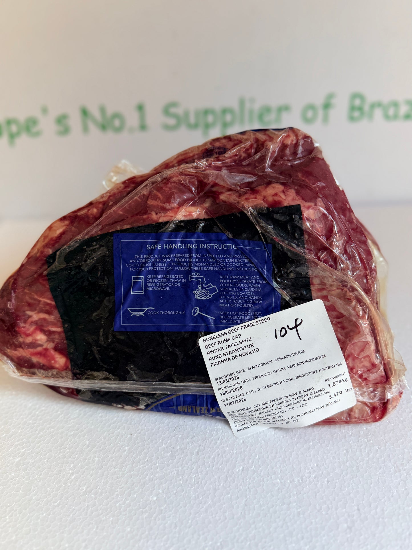 Picanha (NZ) Piece 104 1.586 @£19.97 /KG