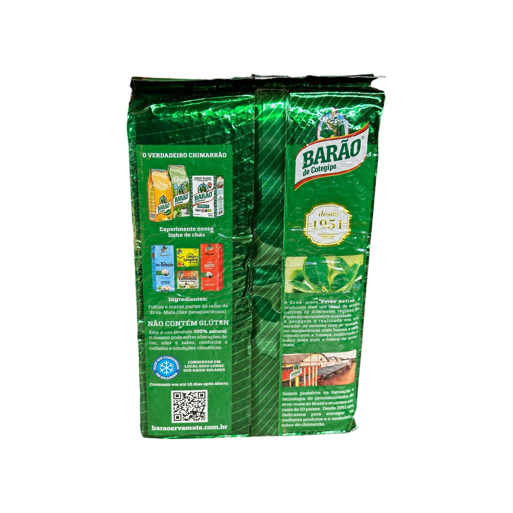 Erva Chimarrao Cha - Sem Adição de Acucar Tea - 1Kg - Barao