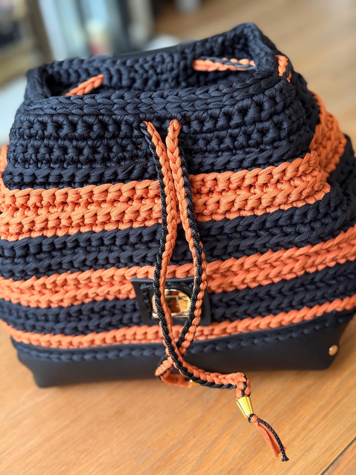 Crochet Rucksack Hand Made in the U.K. by Kenia - KPhasion 🇧🇷