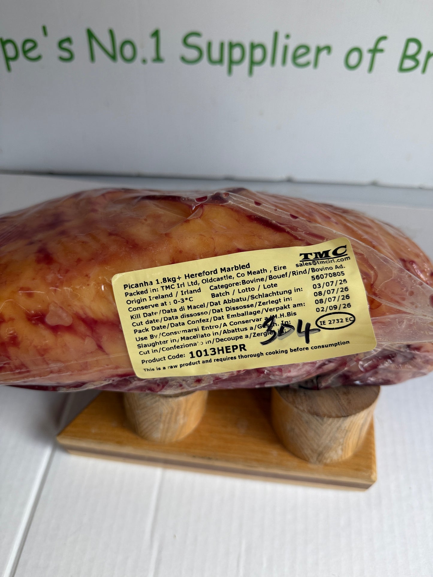 Irlanda Picanha (Amazing Fat / Meat profile) (TMC Hereford Prime) Piece 304 3.959 @£20.97 /KG