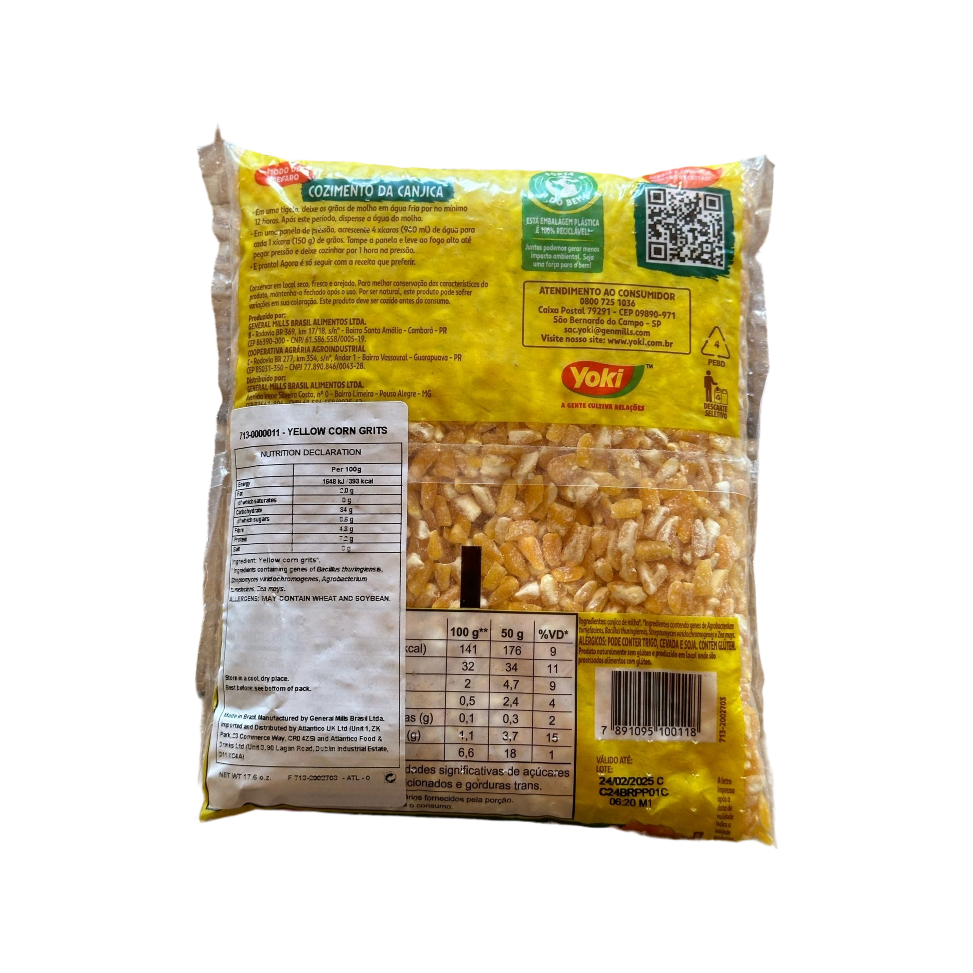 Yoki Canjica Amarela - Sweet corn seeds 500g