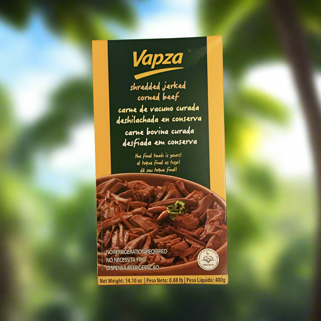 Vapza Shredded Jerked Corned Beef Carne Bovina Curade Desfiada 400g