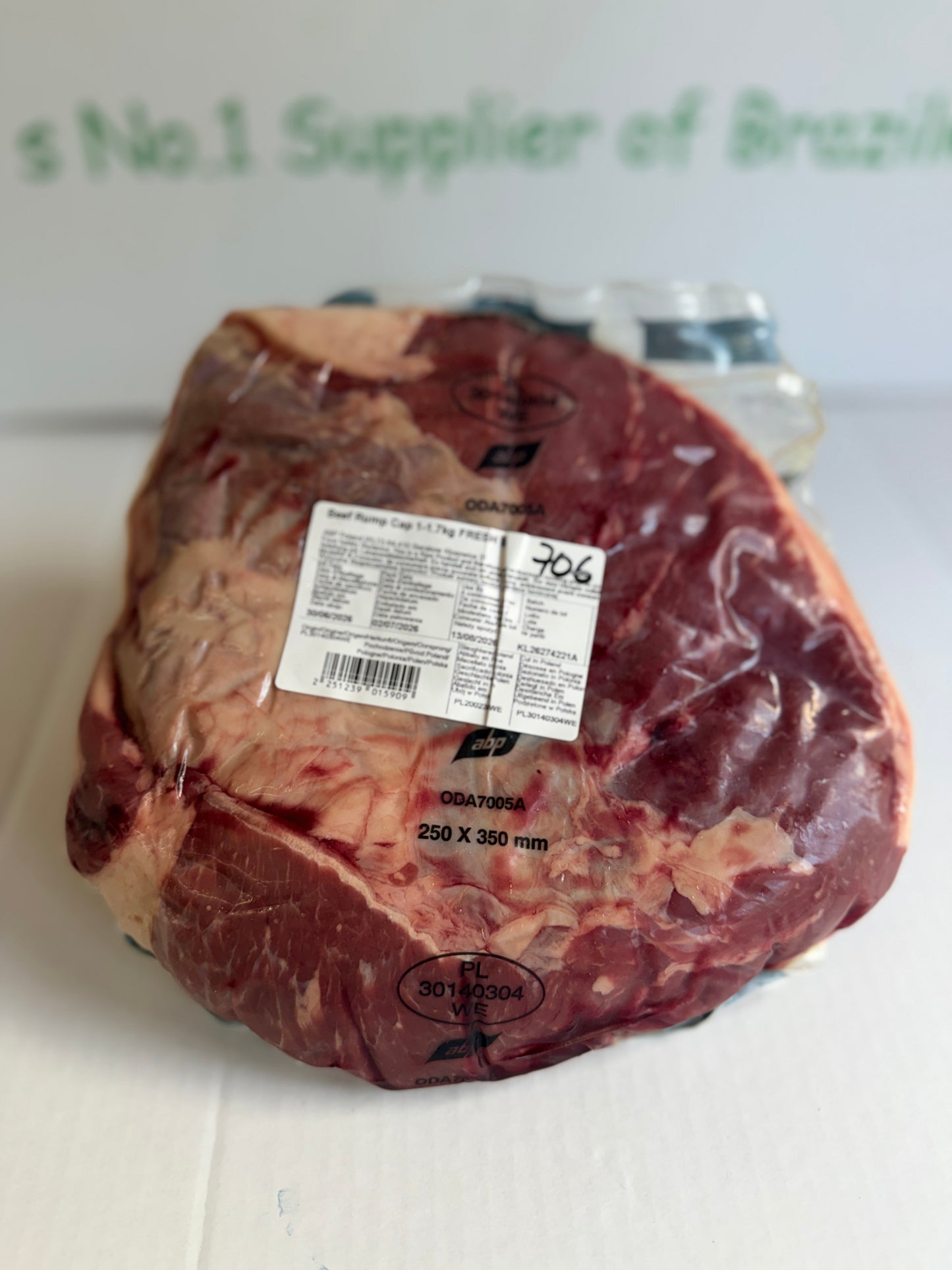 Picanha (From Blue Smoke Farms) Piece 706 1.614 @£20.47 /KG