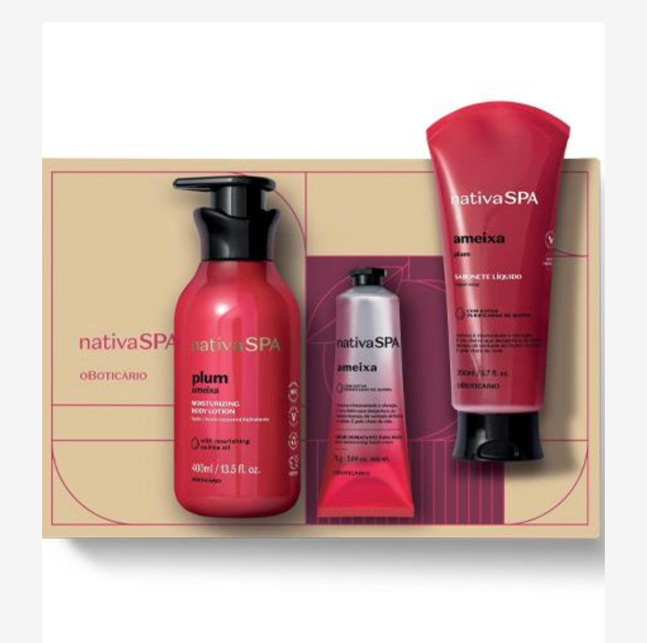 Kit O Boticário  Nativa Spa Ameixa