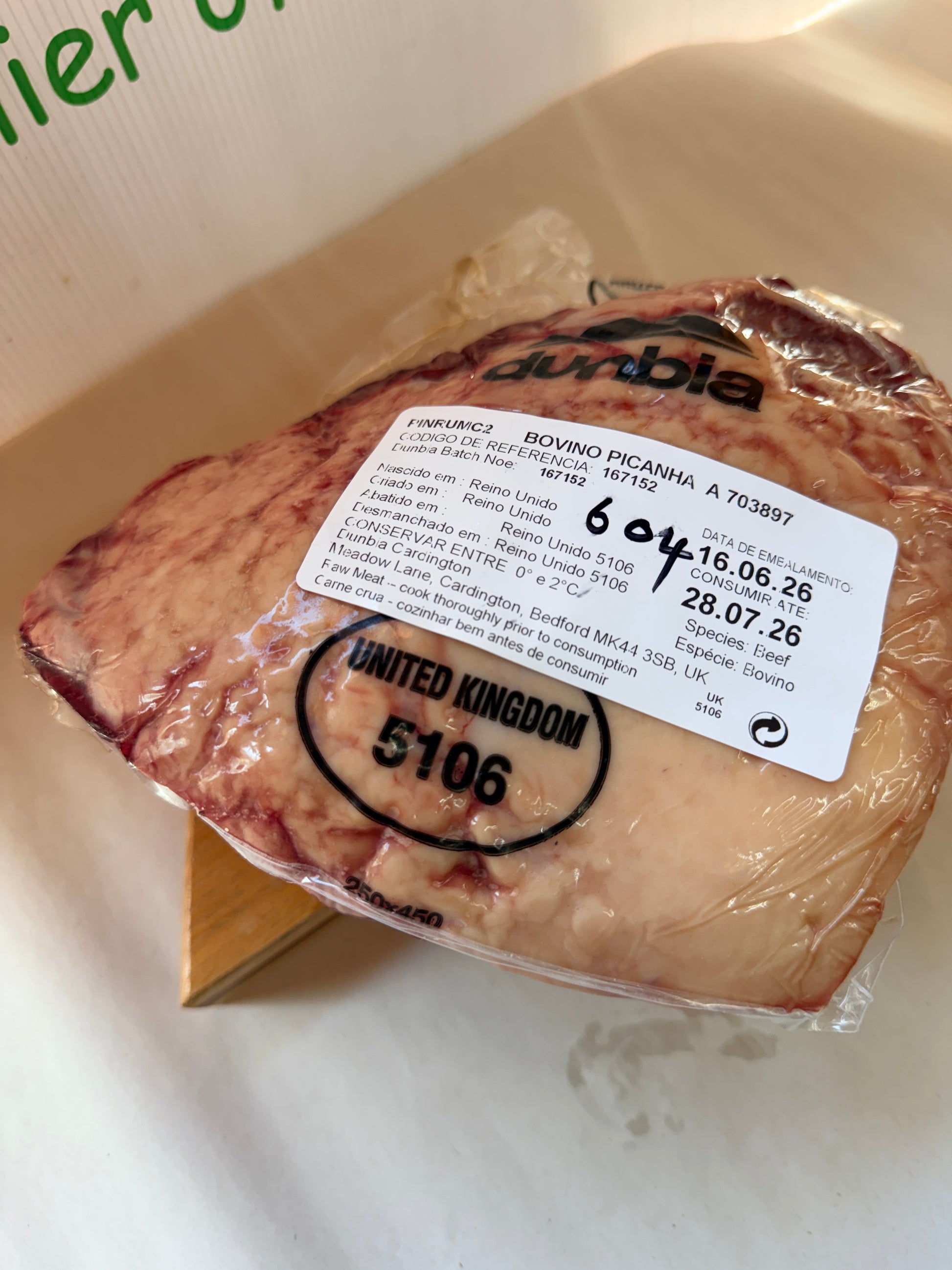 Picanha UK Piece 604 0.984 @£19.97 /KG