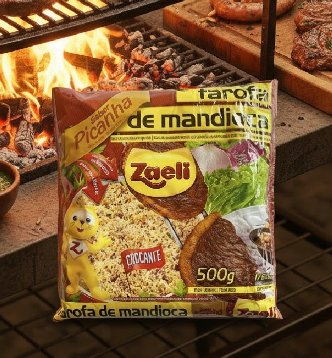 Zaeli Farofa de Mandioca / Farofa de Picanha à Base de Mandioca 500g