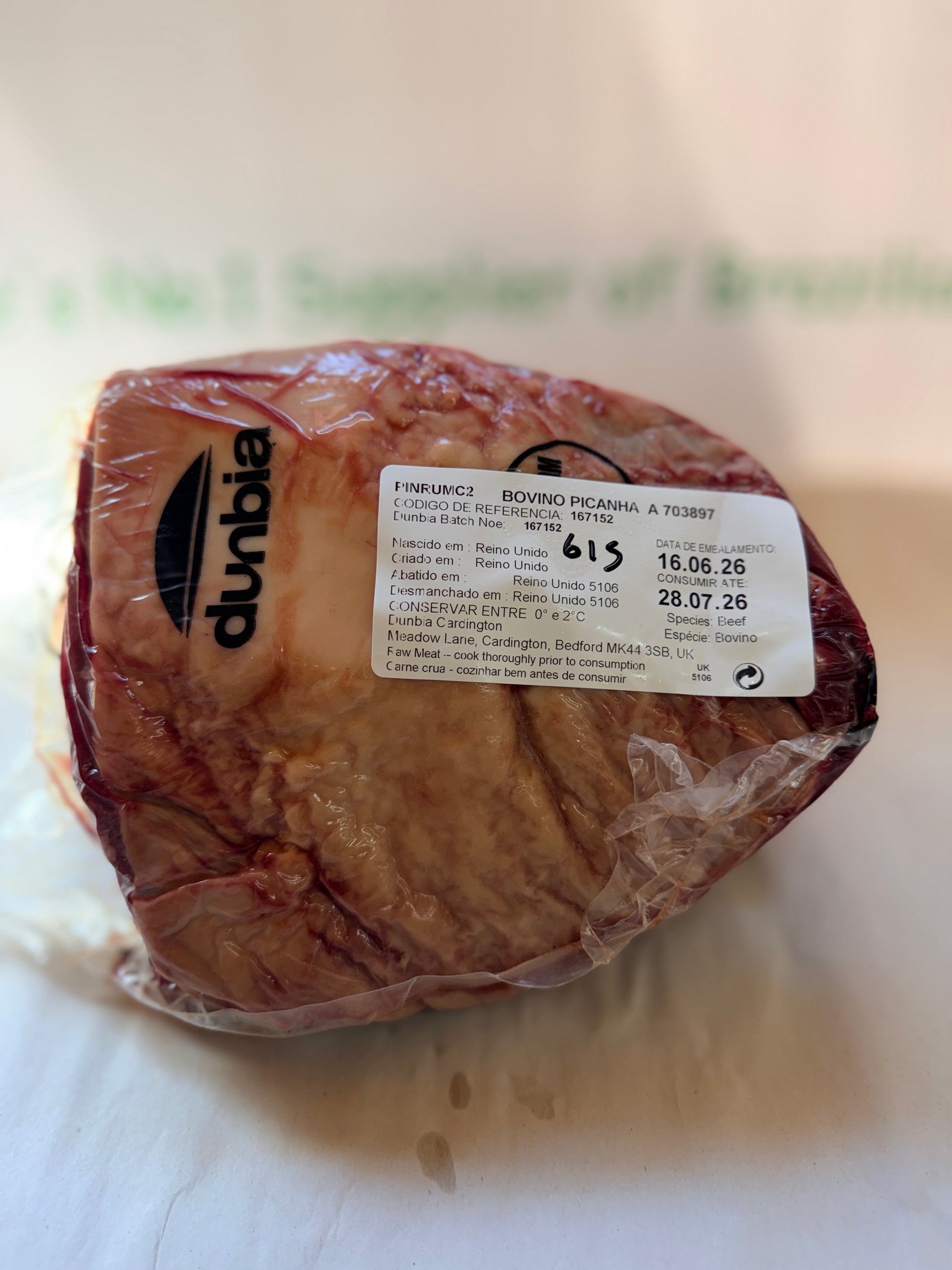 Picanha UK Piece 614 1.258 @£19.97 /KG