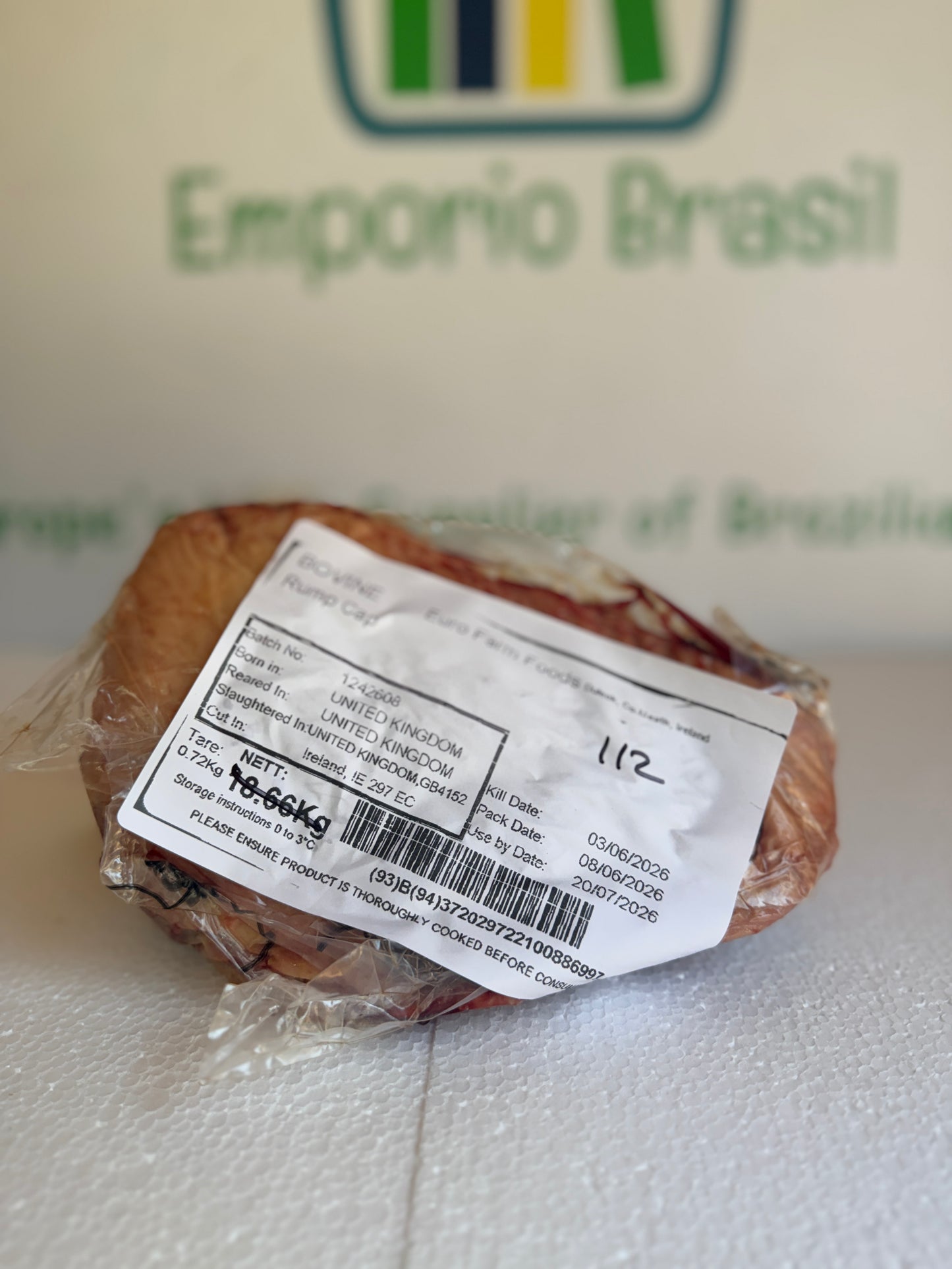 Picanha Irish (Euro Farm)  Piece 112 0.916 @£19.97 /KG