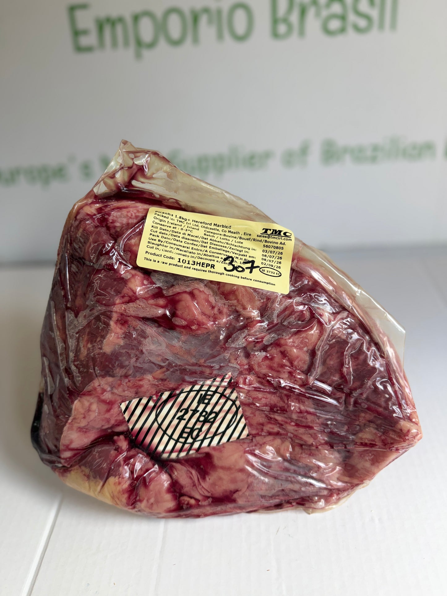 Irlanda Picanha (Amazing Fat / Meat profile) (TMC Hereford Prime) Piece 307 2.326 @£20.97 /KG