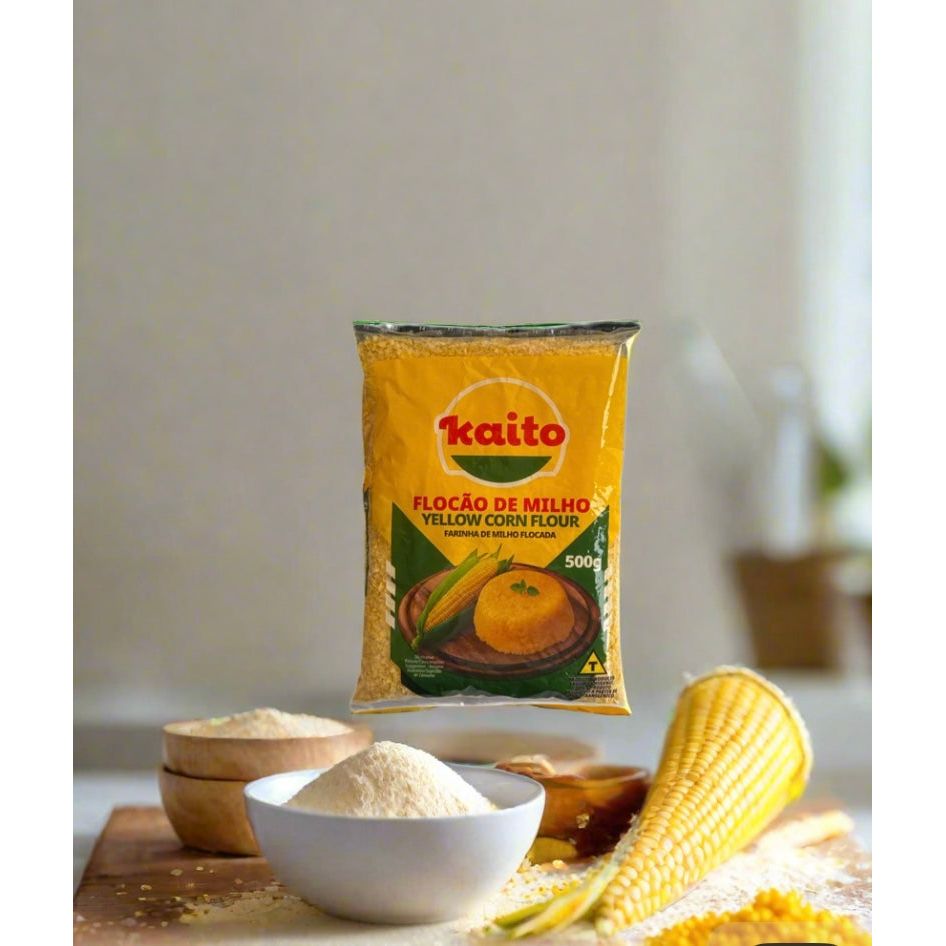 Flocao De Milho Kaito Yellow Corn Flour 500g