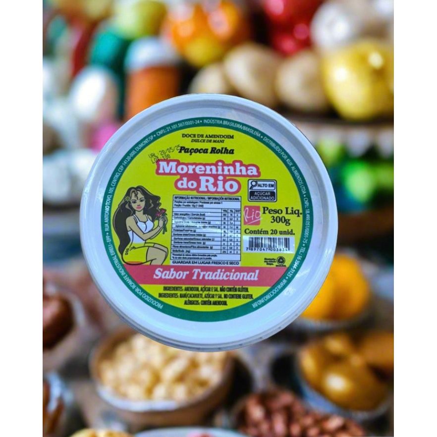 Pacoquinha Rolha Embrulhada Peanut sweet - 300gr - Moreninha de Rio