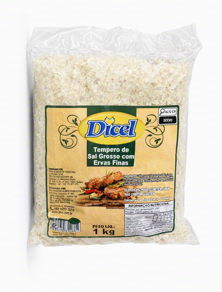 Tempero de Sal Grosso com Ervas Finas 1kg Dicel