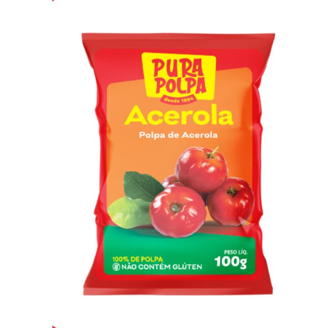 Polpa de acerola com Cenoura 100g. Polpa Norte