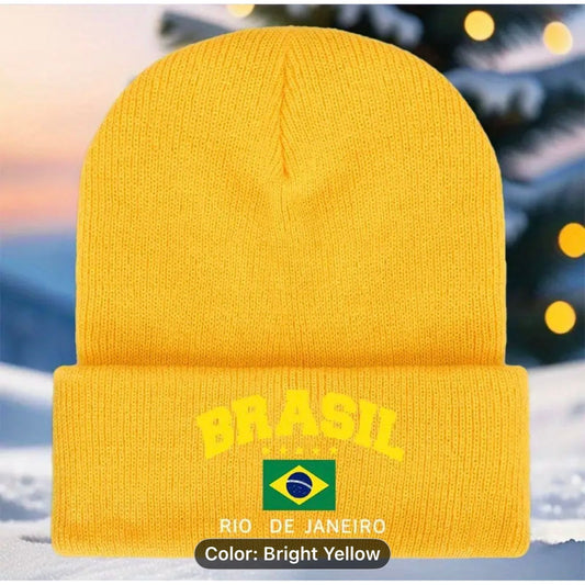 Beanie Hat - Brazil Yellow
