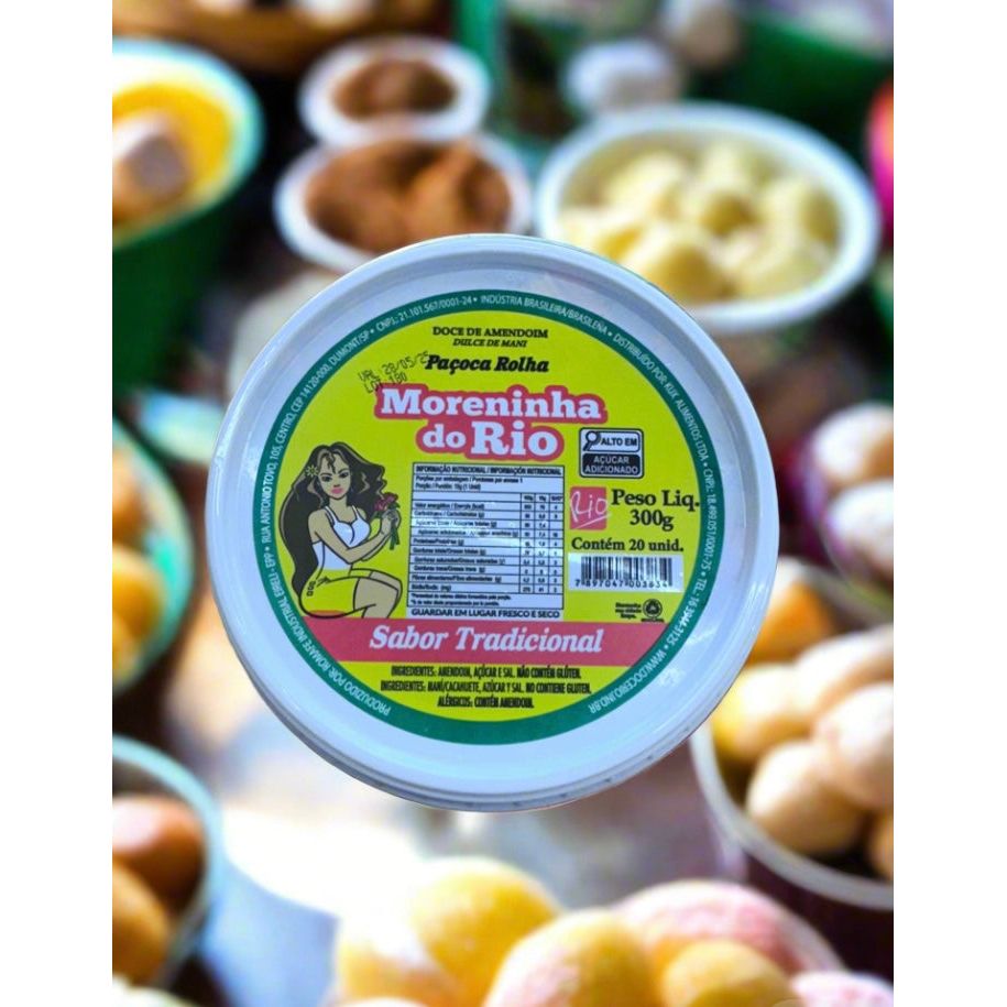 Pacoquinha Rolha Embrulhada Peanut sweet - 300gr - Moreninha de Rio